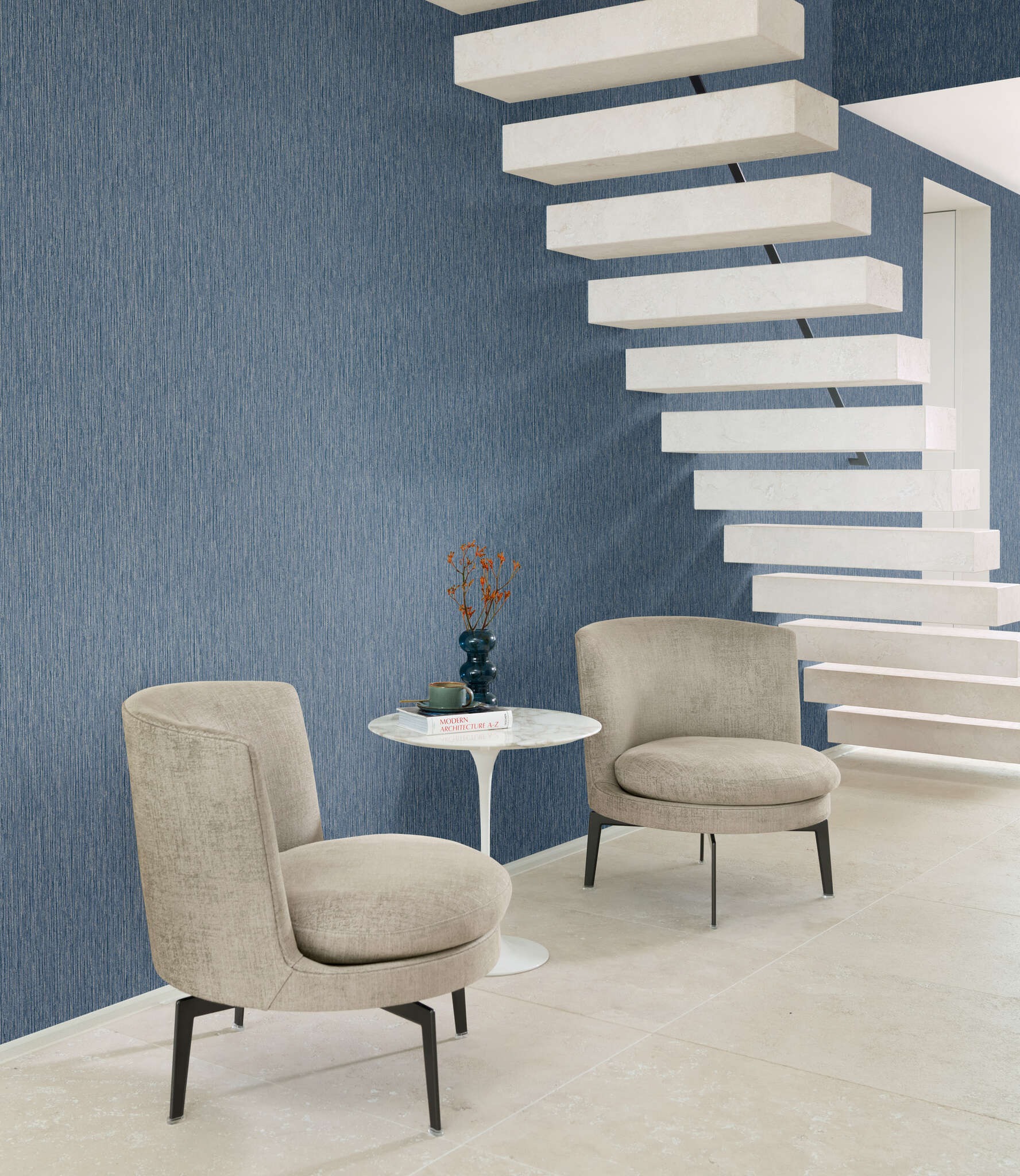 10-844436 Raumbilder 1 Une chambre avec Papier peint uni avec texture fil