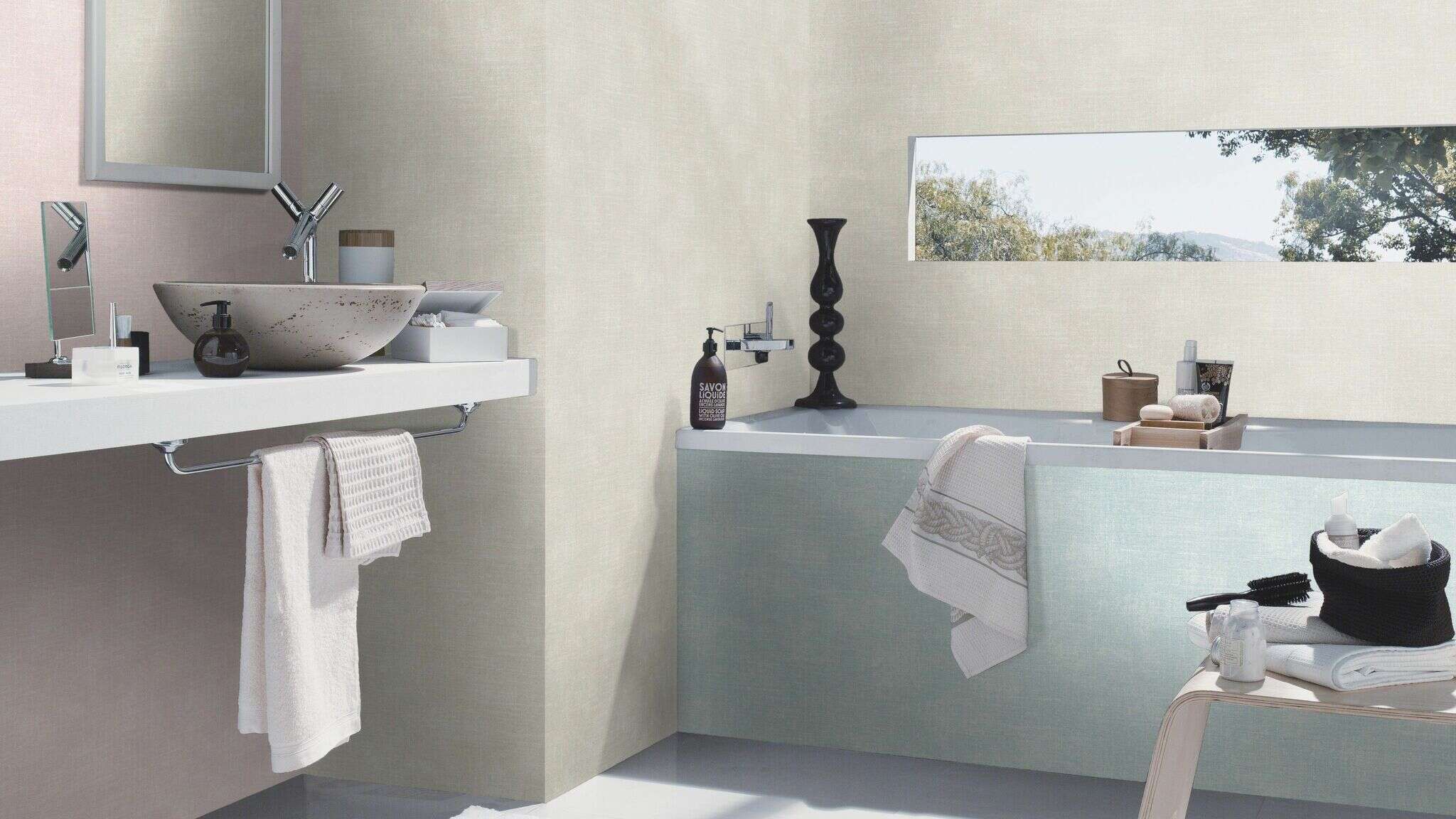 10-700527 Raumsituationen 1 Non-woven wallpaper in gray Selection 700527