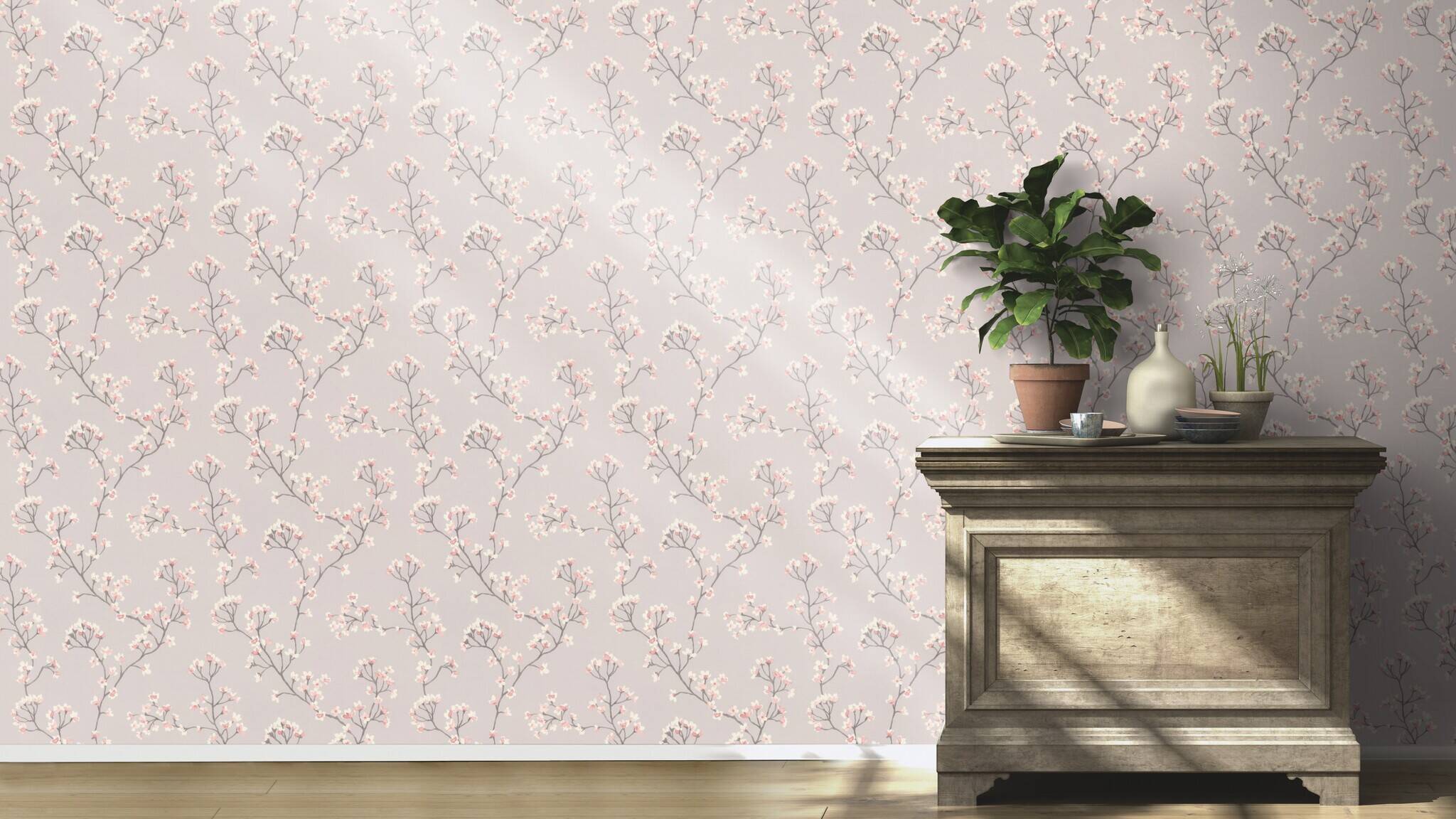10-792713 Raumsituationen 2 Non-woven wallpaper in Pink Selection vinyl/non-woven 792713