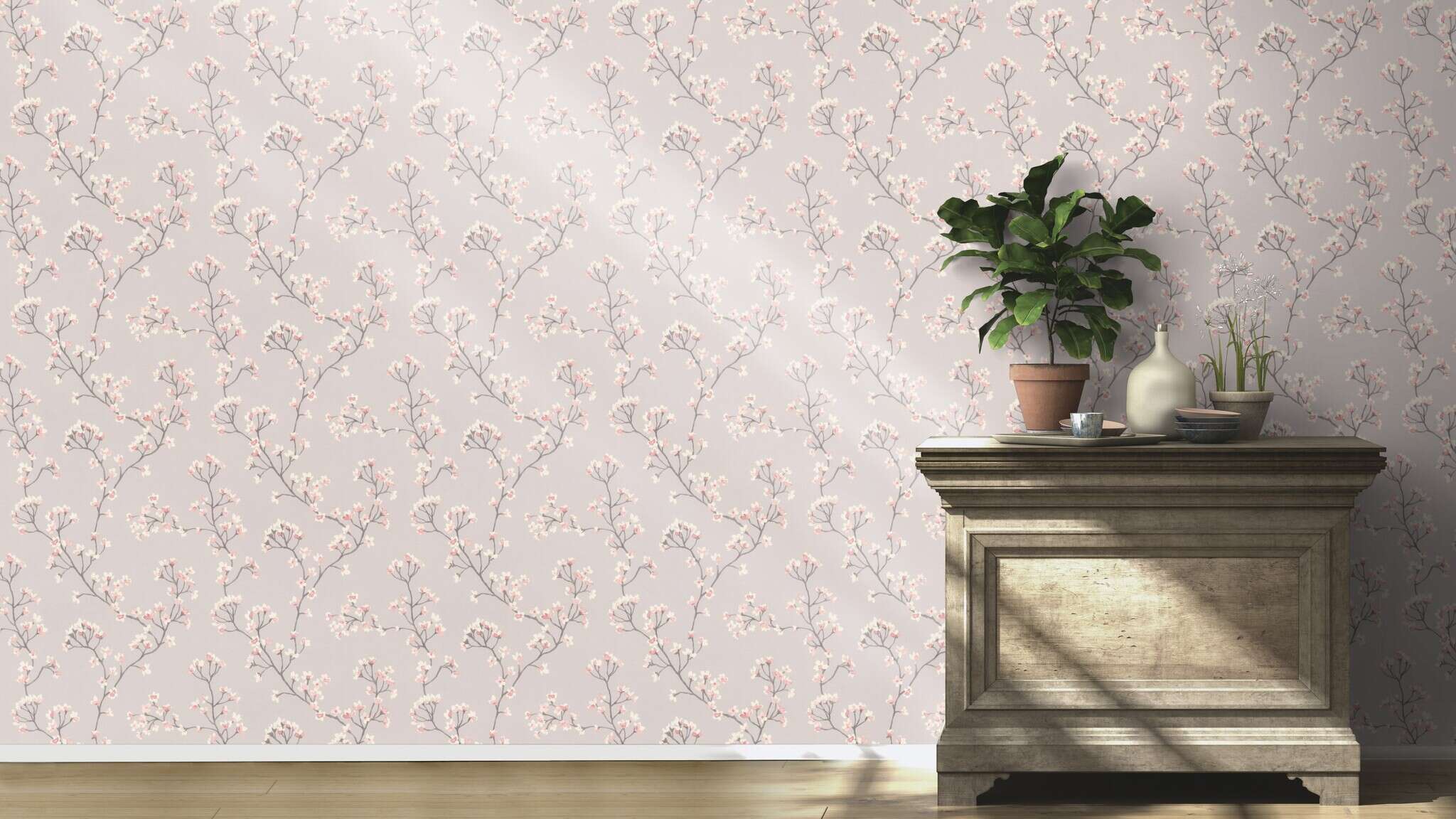 10-792713 Raumsituationen 2 Non-woven wallpaper in Pink Selection vinyl/non-woven 792713