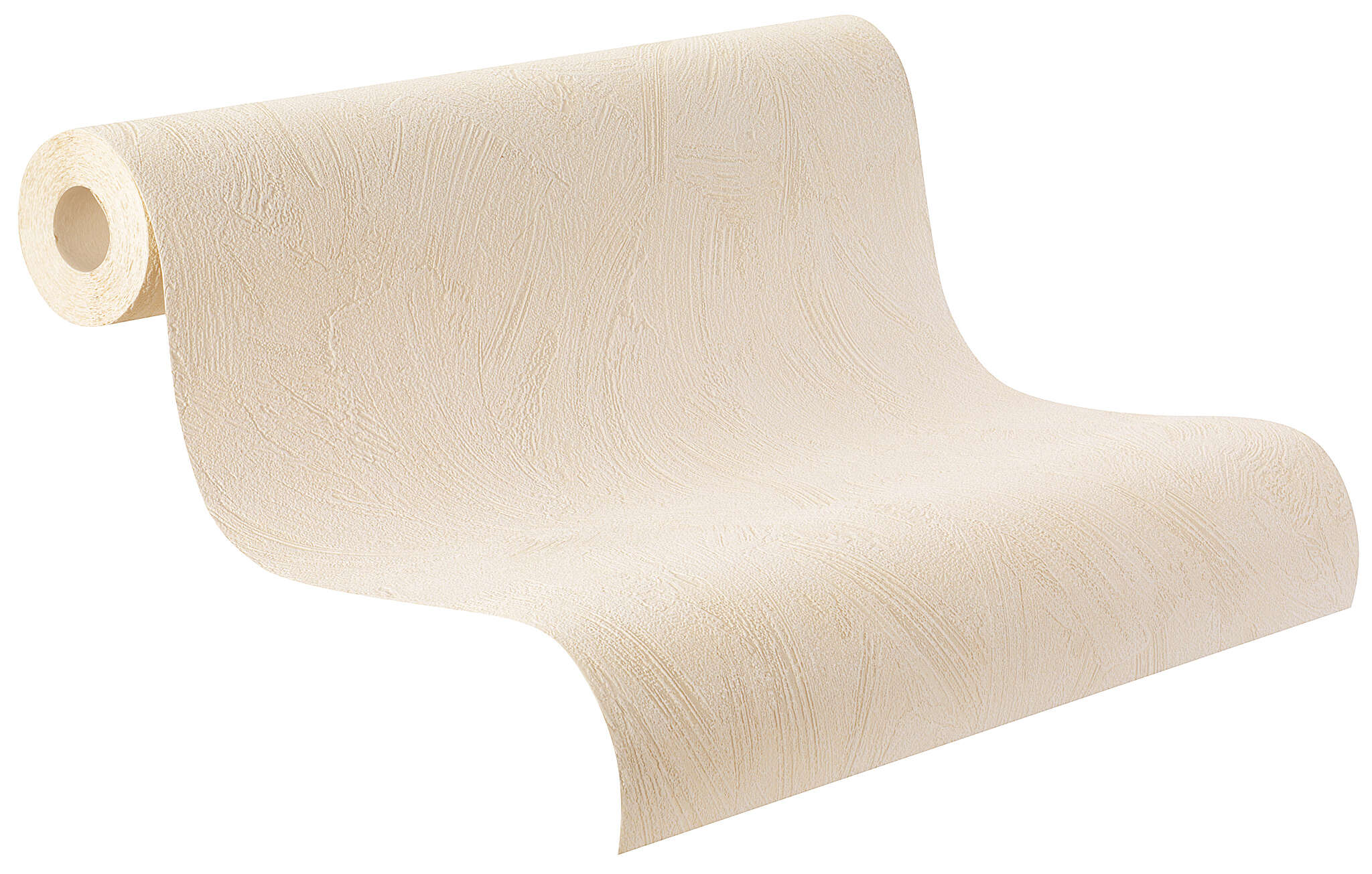10-483406 Rolle abgerollt 1 Unrolled wallpaper roll with Wallpaper with plaster texture
