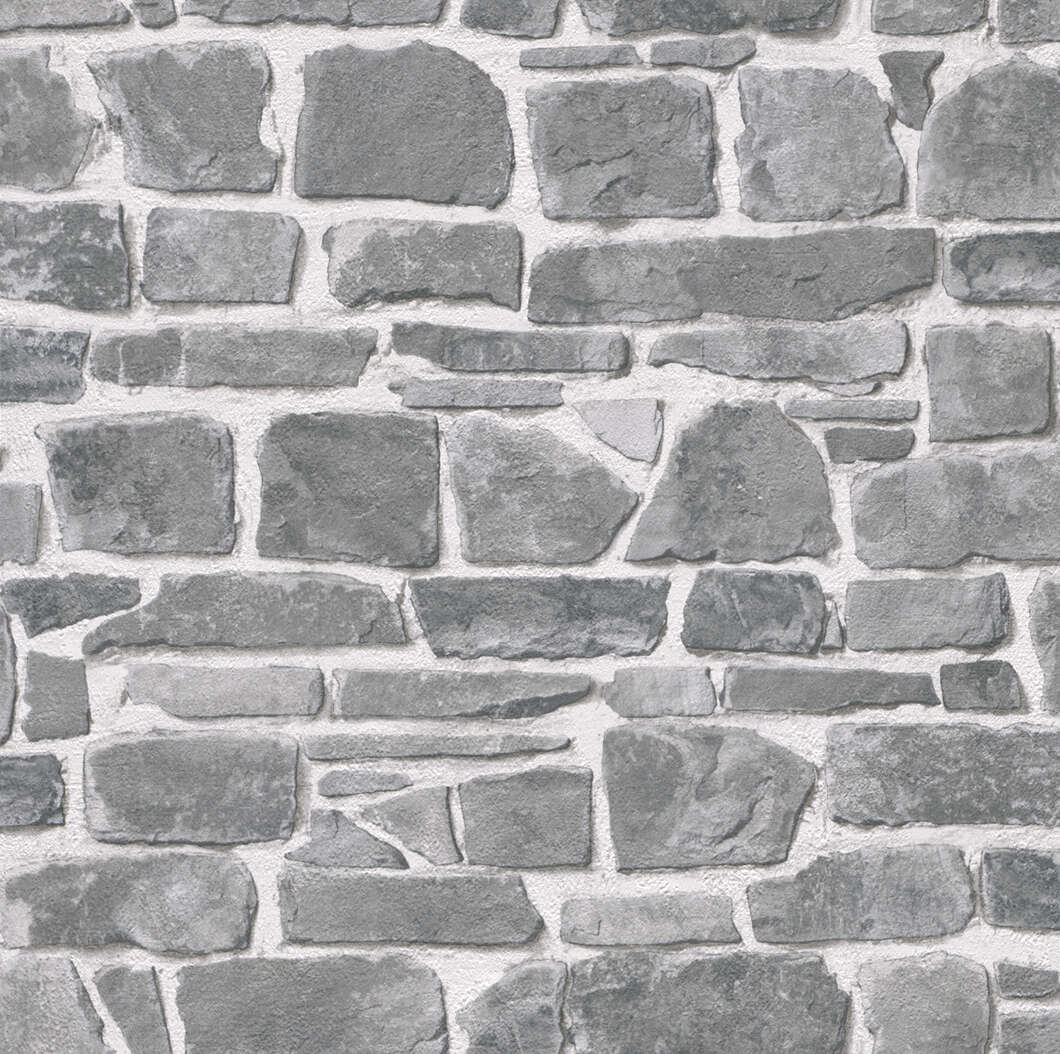 10-265620 Artikelscan 1 Grey wallpaper with a textured stone pattern for rustic walls