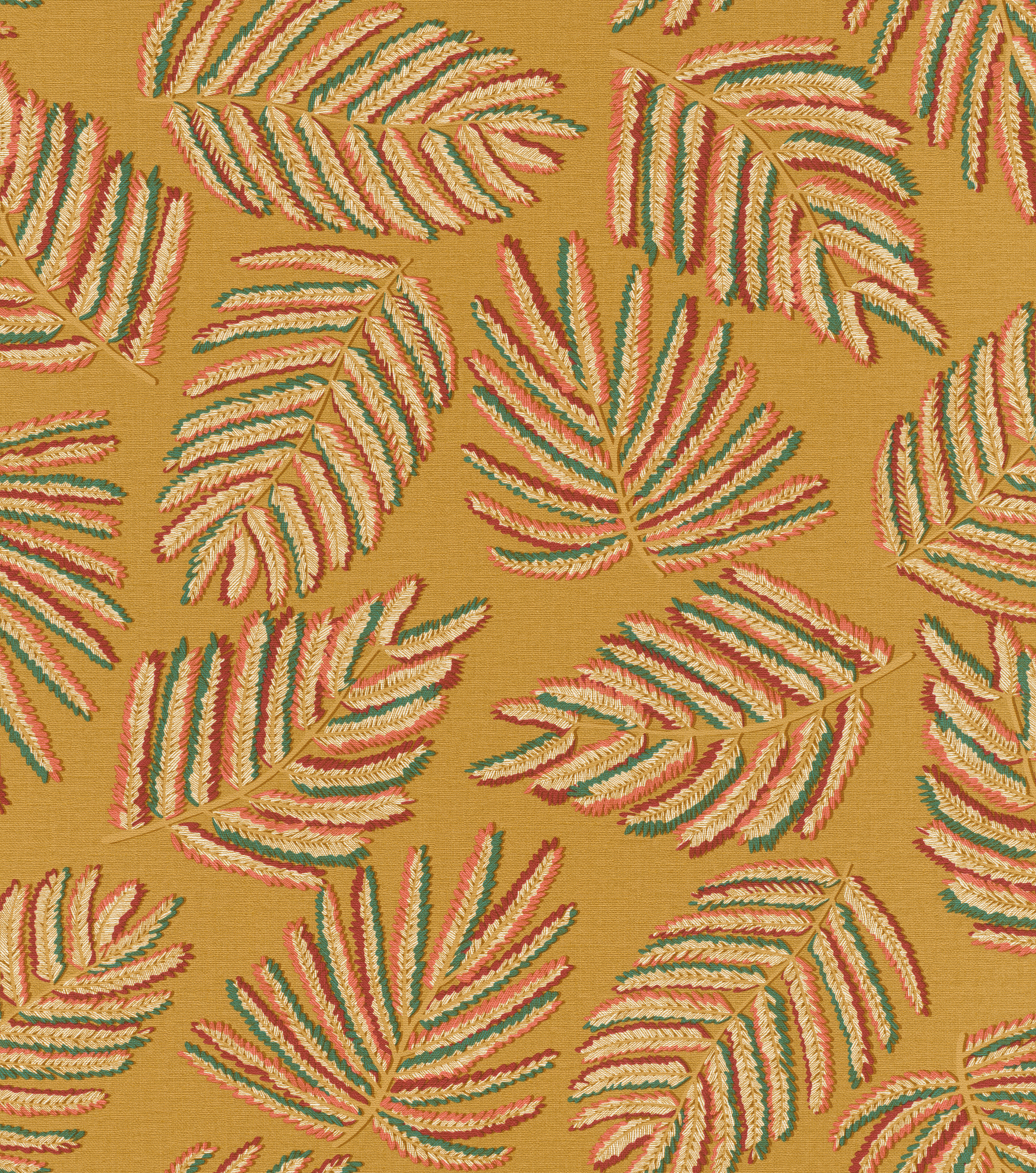 Vliestapete Blätter in Gelb 461626