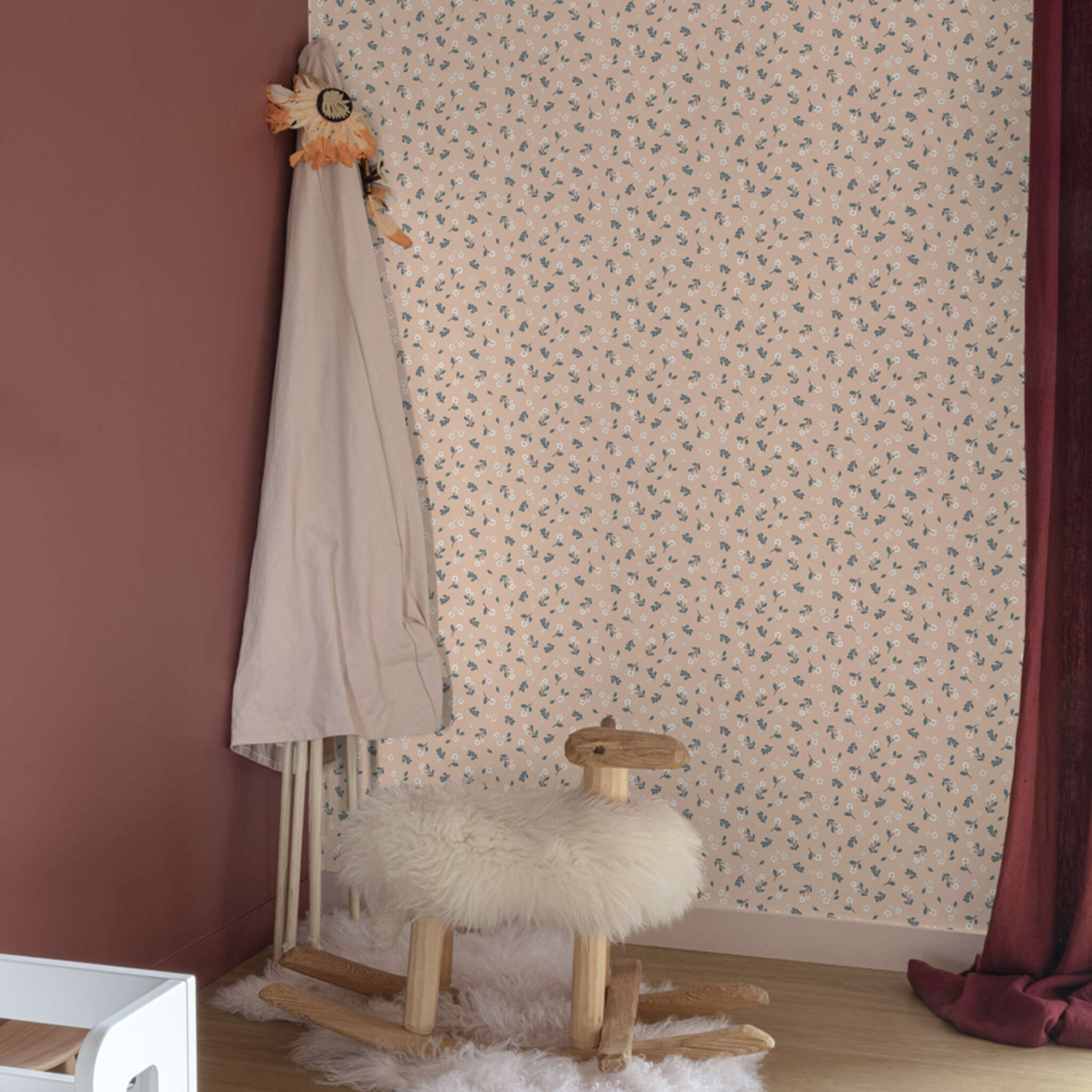 10-300082 Raumsituationen 1 Wall mural Floral Dance in Pink | Roomblush - RB006-RC