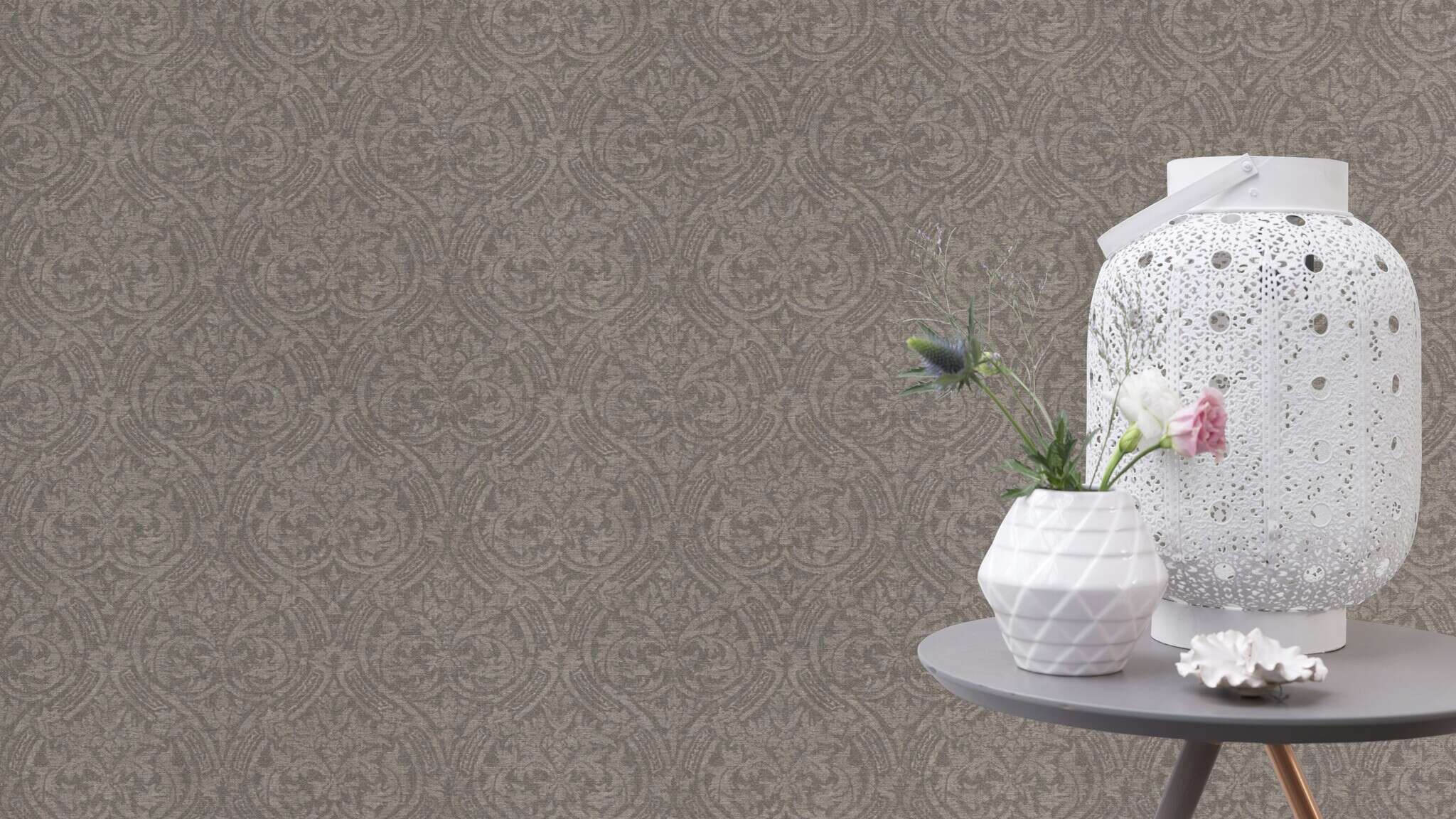 Vliestapete Ornamente in Braun - Atelier Tissé Grace 613353