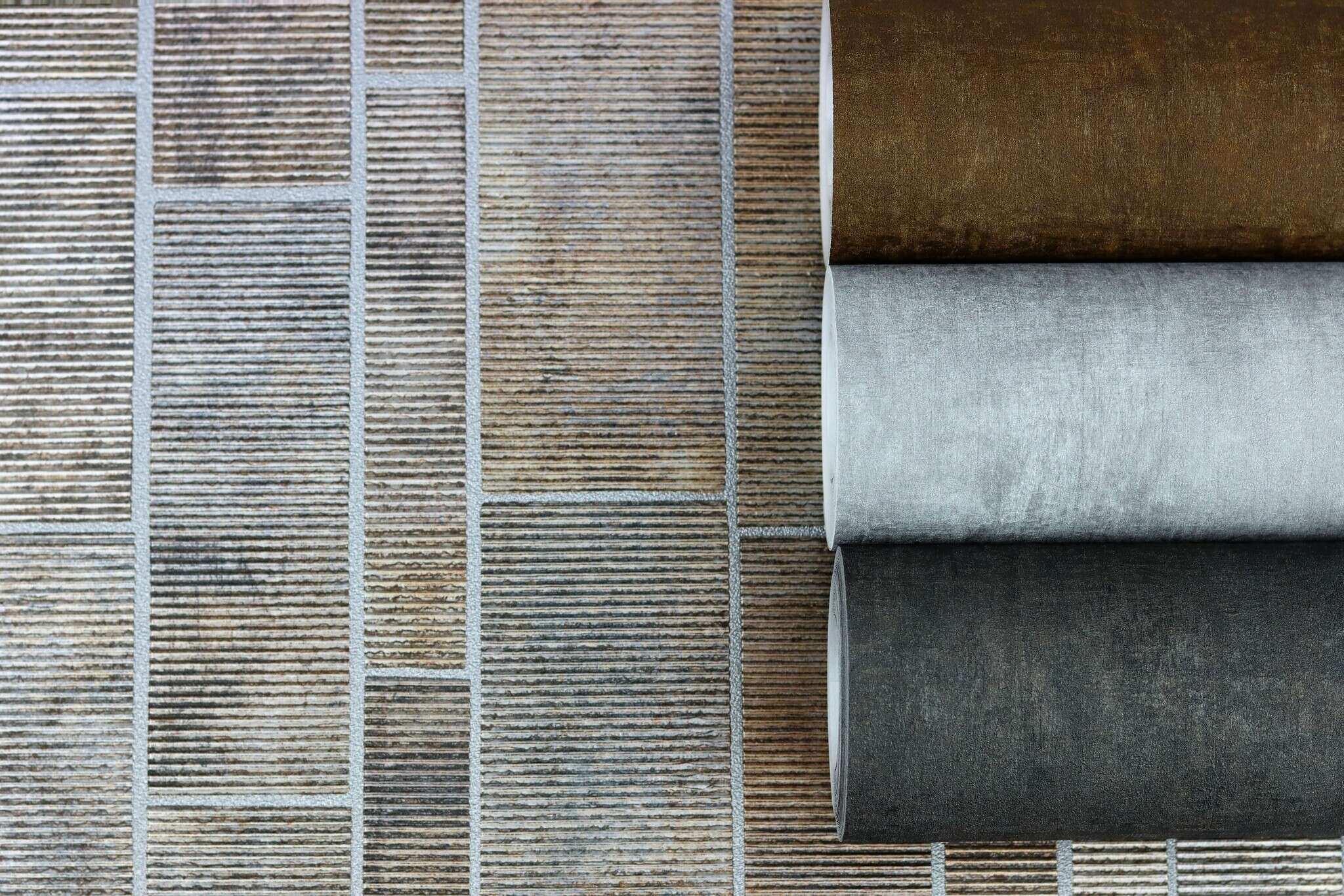 10-428216 Detailaufnahmen 10 Papier peint intissé gris-gris or Selection 428216