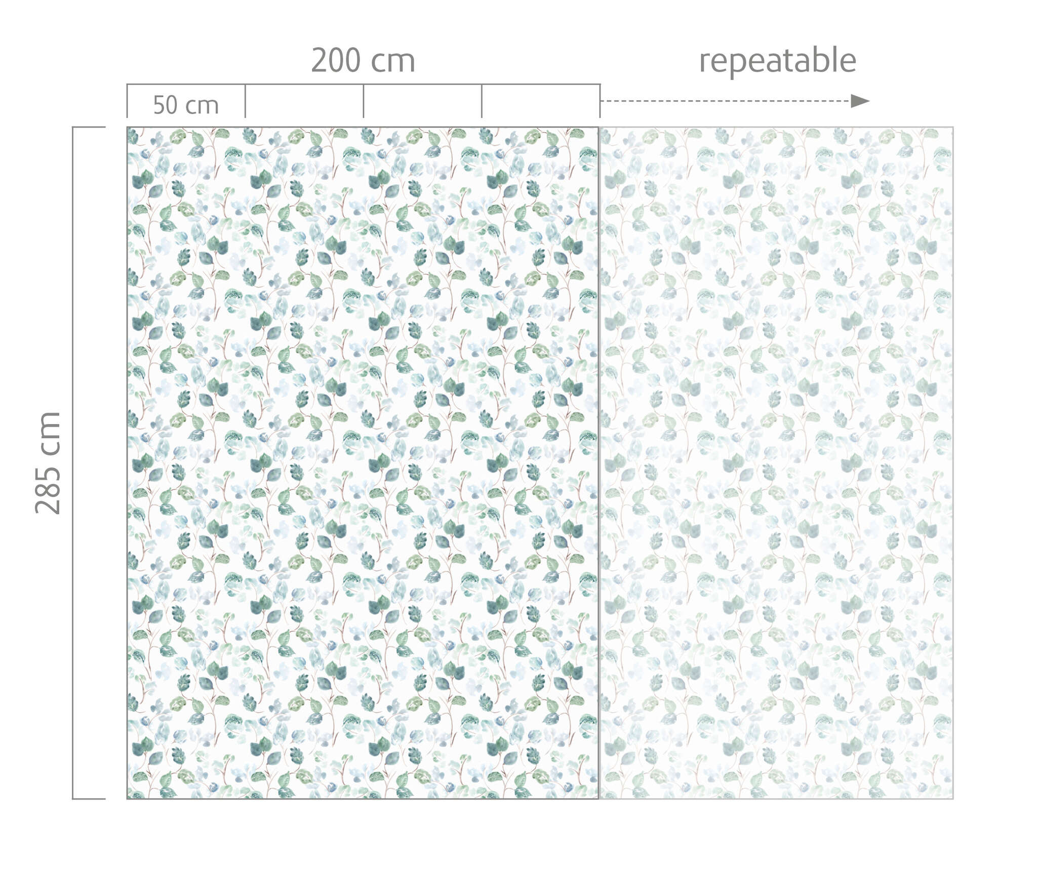 10-300188 Bildauschnitt 1 Papier peint panoramique Bloom in Vert | Roomblush - RB241