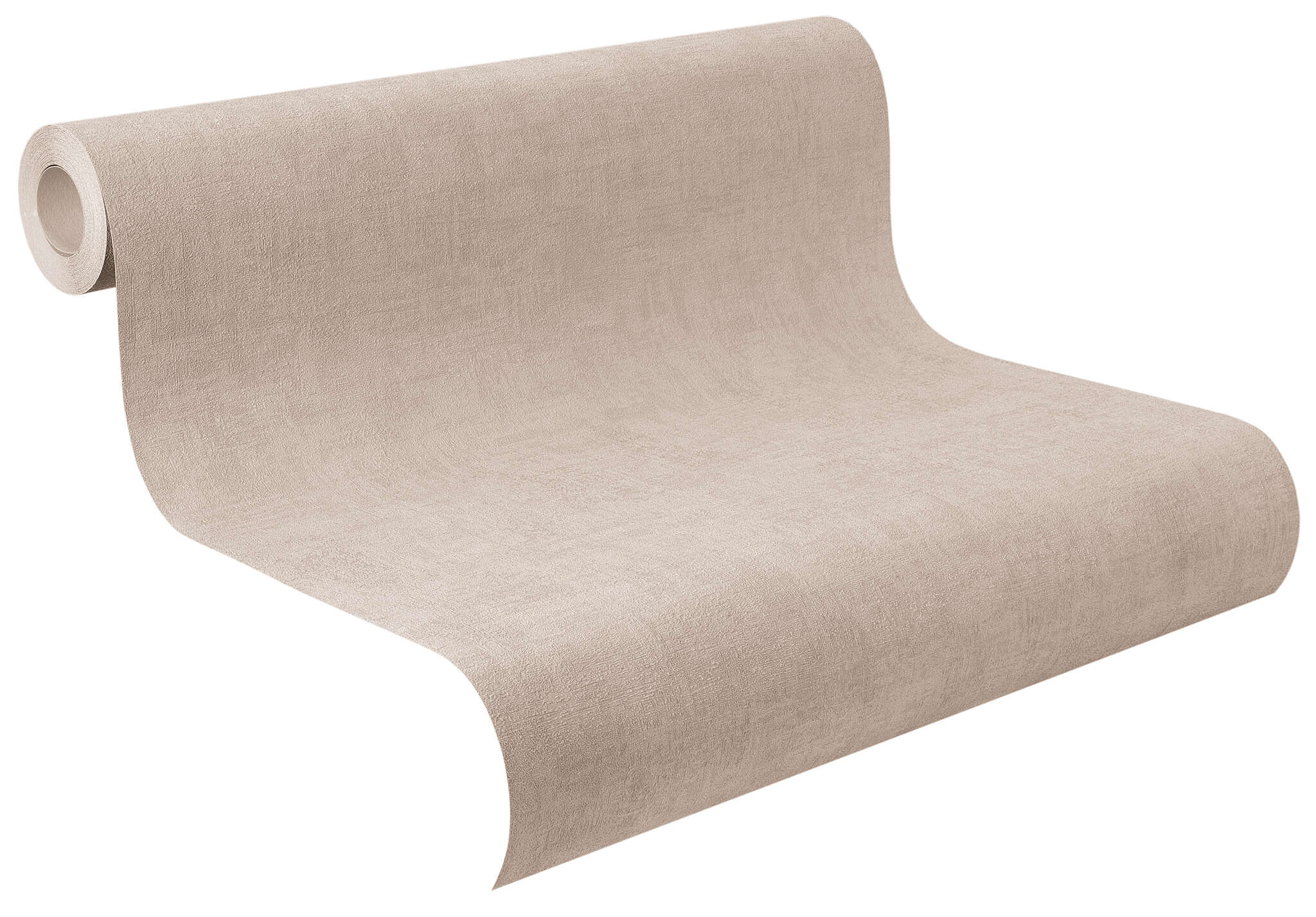 10-489934 Rolle abgerollt 1 Unrolled wallpaper roll with Single-colour, looks like rough plaster