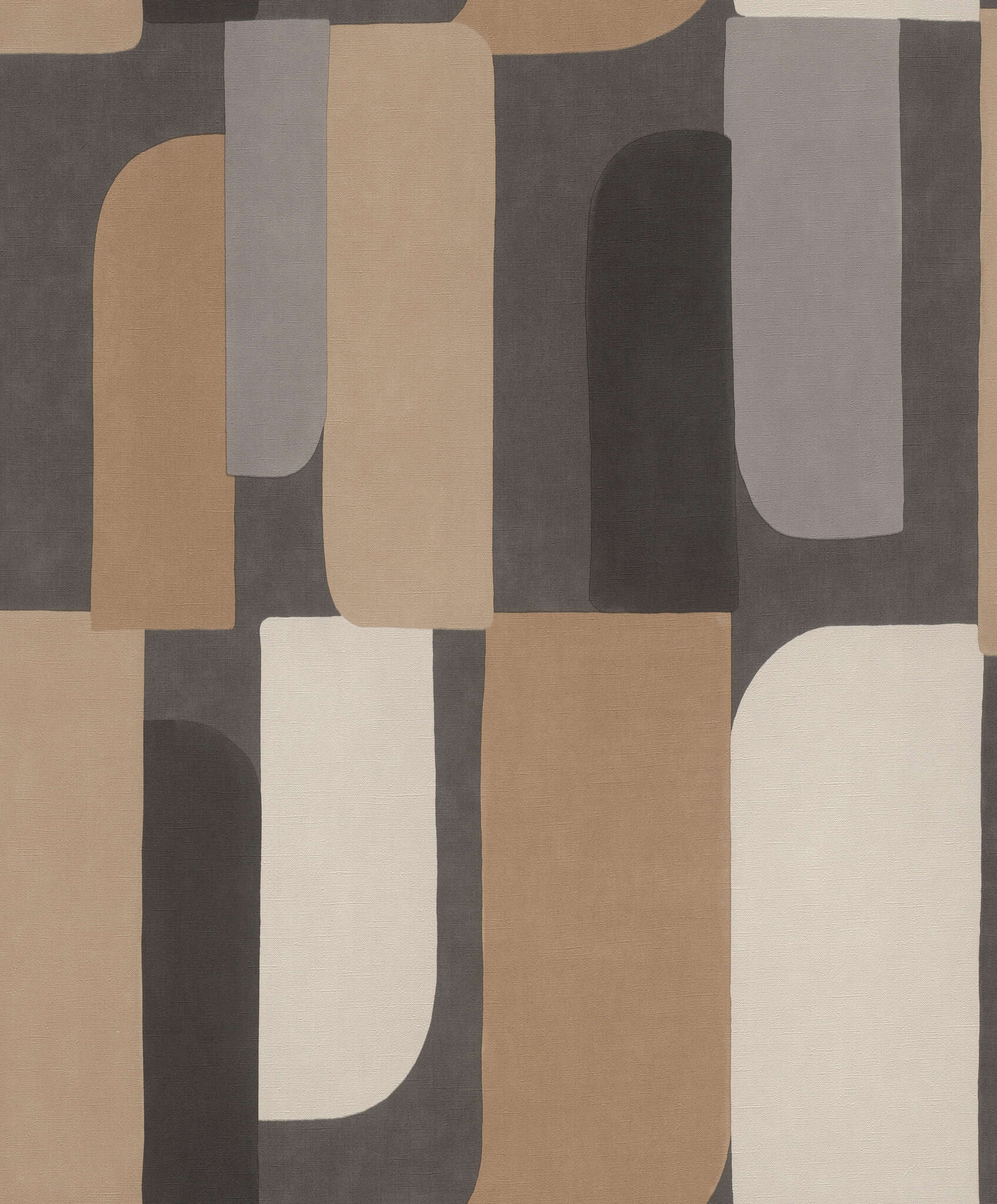 10-330533 Artikelscan 1 Tapete im Mid-Century-Stil in Beige-, Braun- und Grautönen – warm, ruhig und stilvoll.