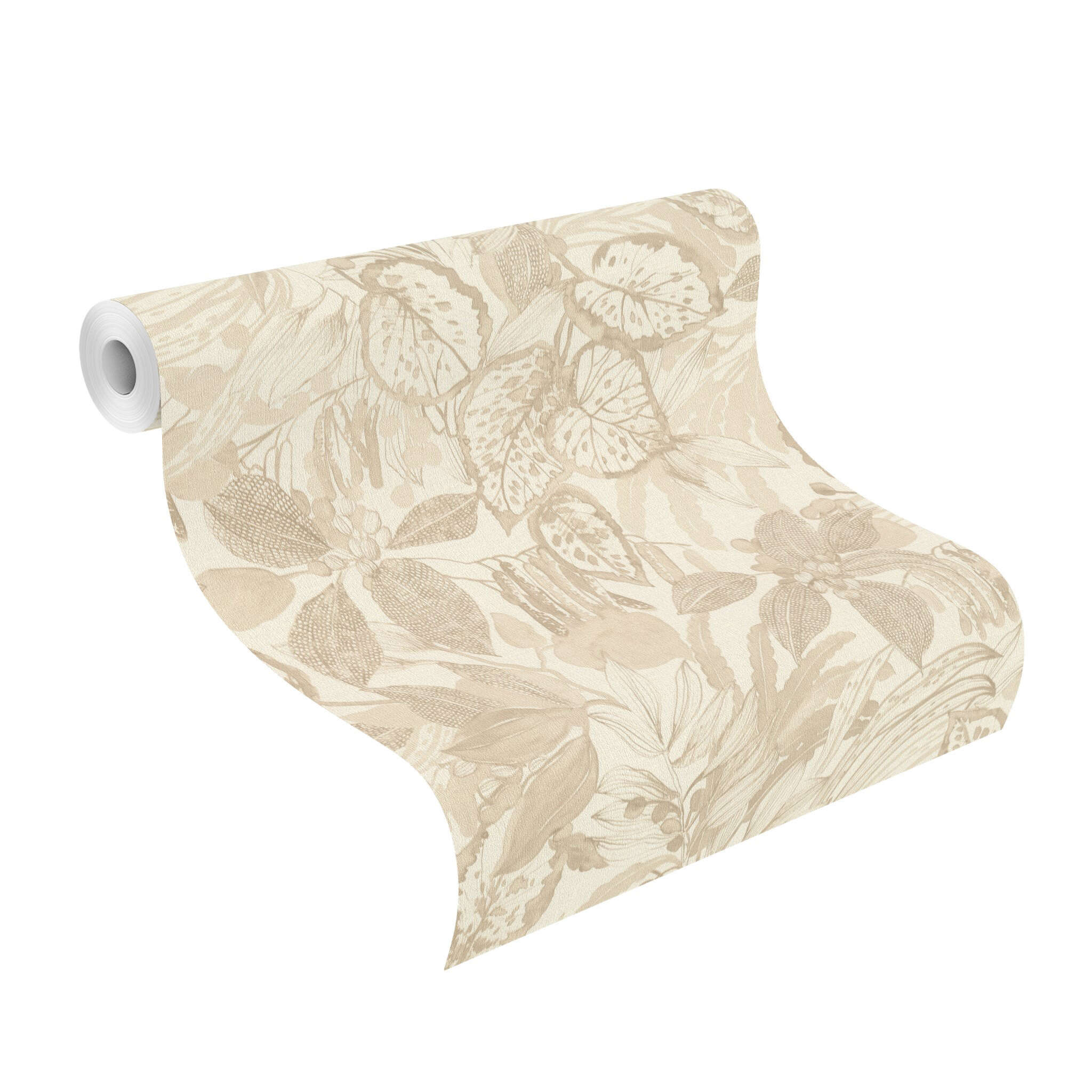 10-554908 Rolle abgerollt 1 Vliestapete in Beige Liverna 554908