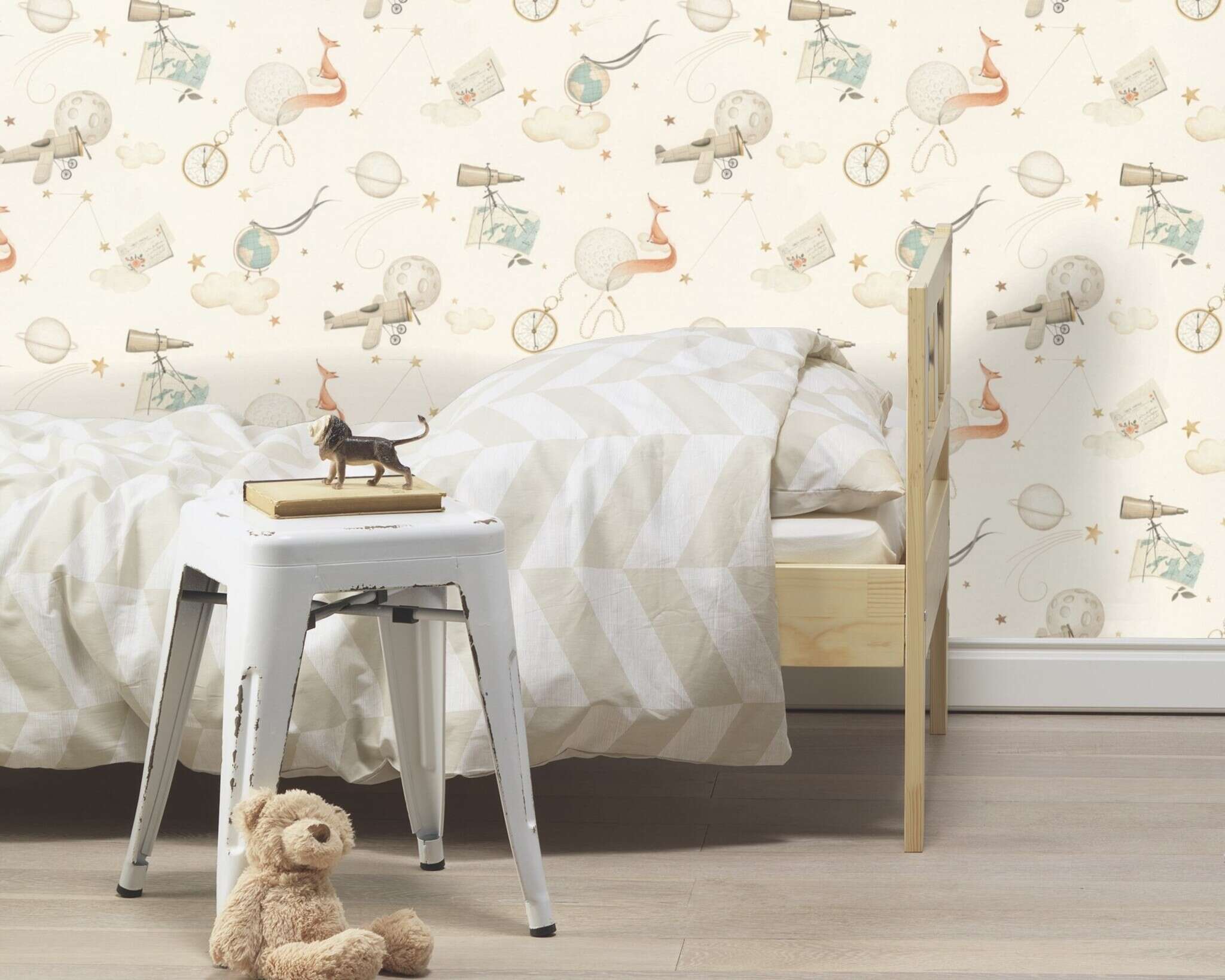 10-302219 Raumsituationen 2 Vliestapete in Beige Kids World II 302219