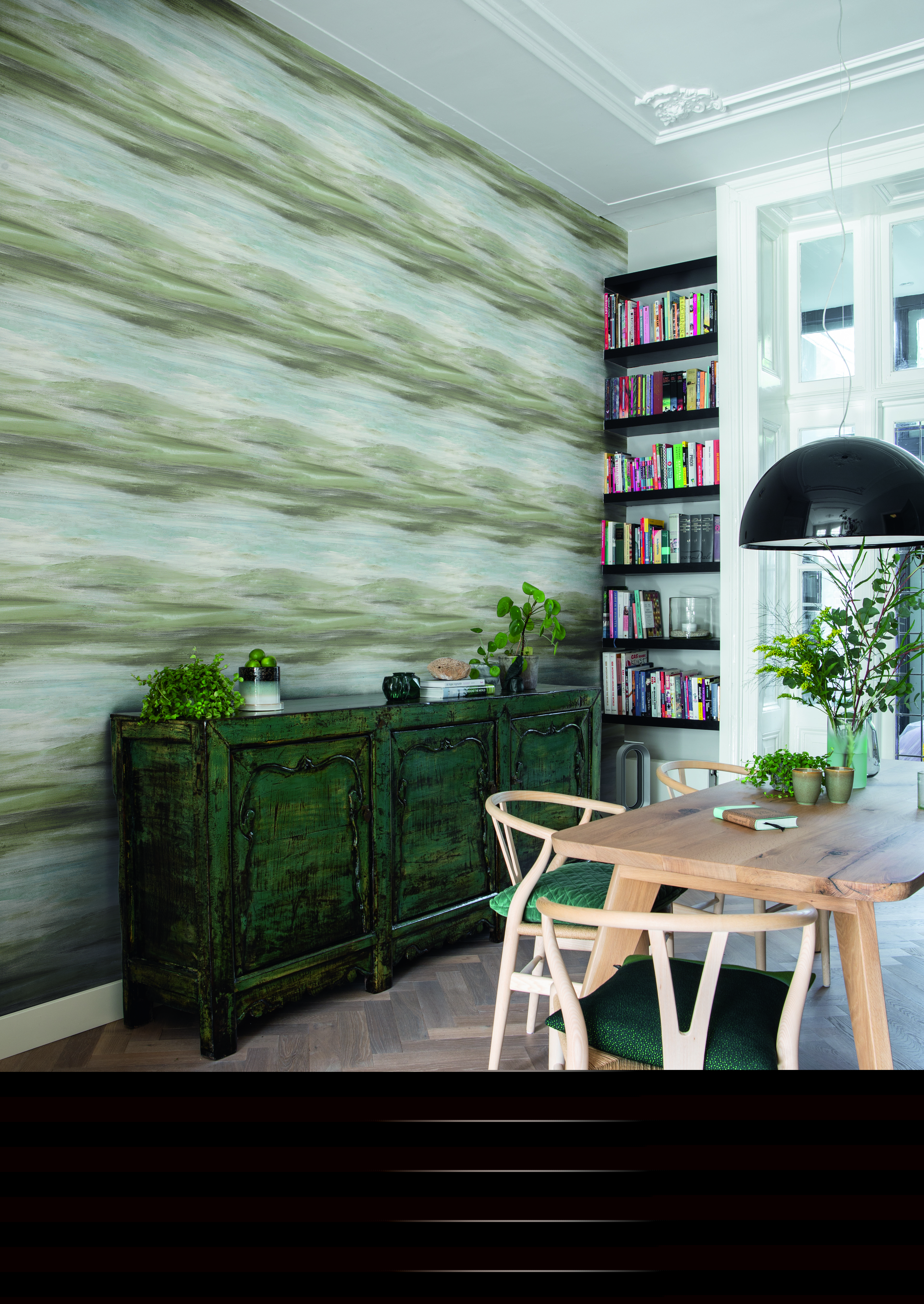 10-424614 Raumbilder 1 Papier peint intissé dégradé vert pastel Selection 424614