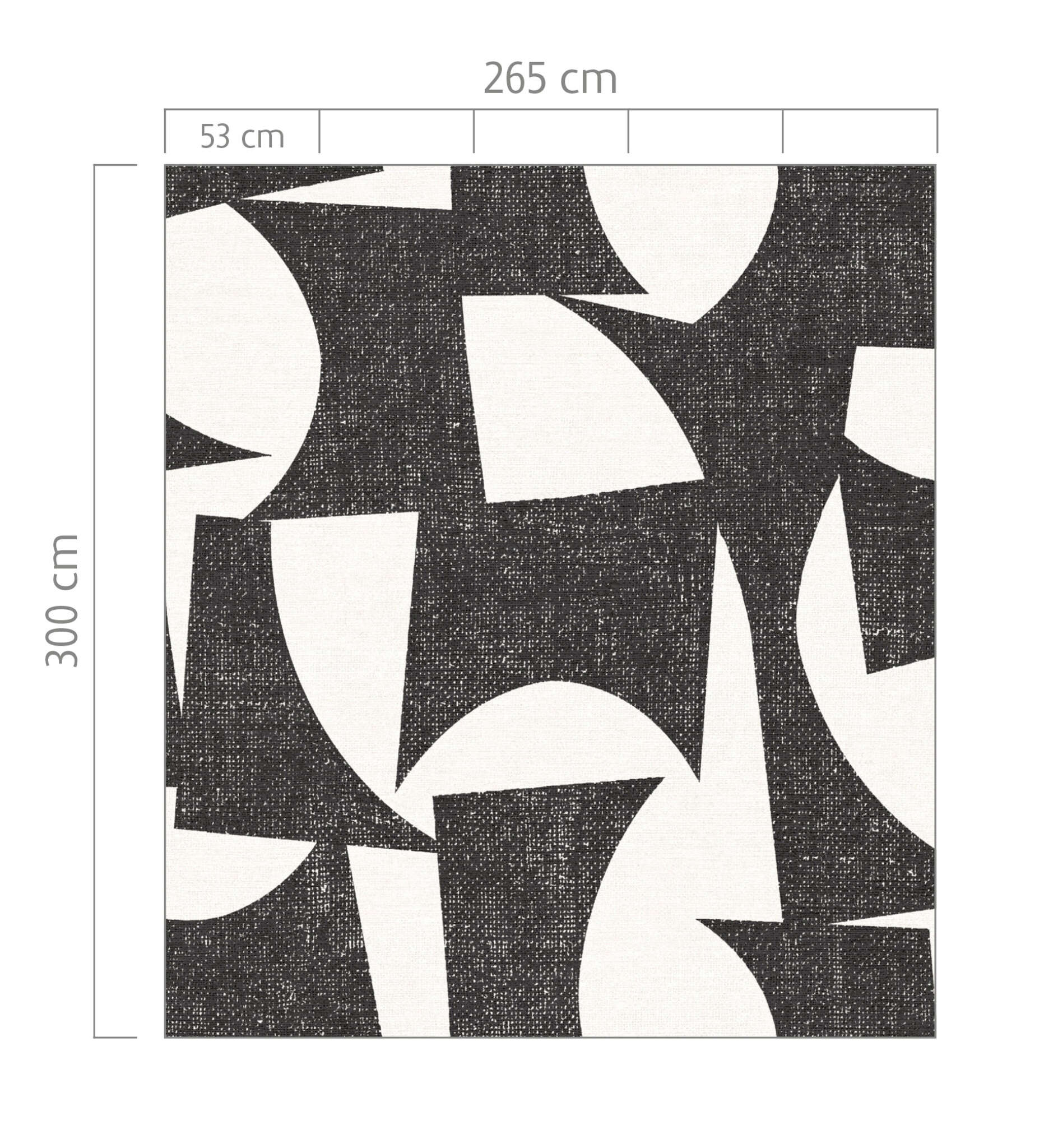 10-366747 Bildauschnitt 1 SCHÖNER WOHNEN collection mural ABSTRACT in black and white photo wallpaper 366747