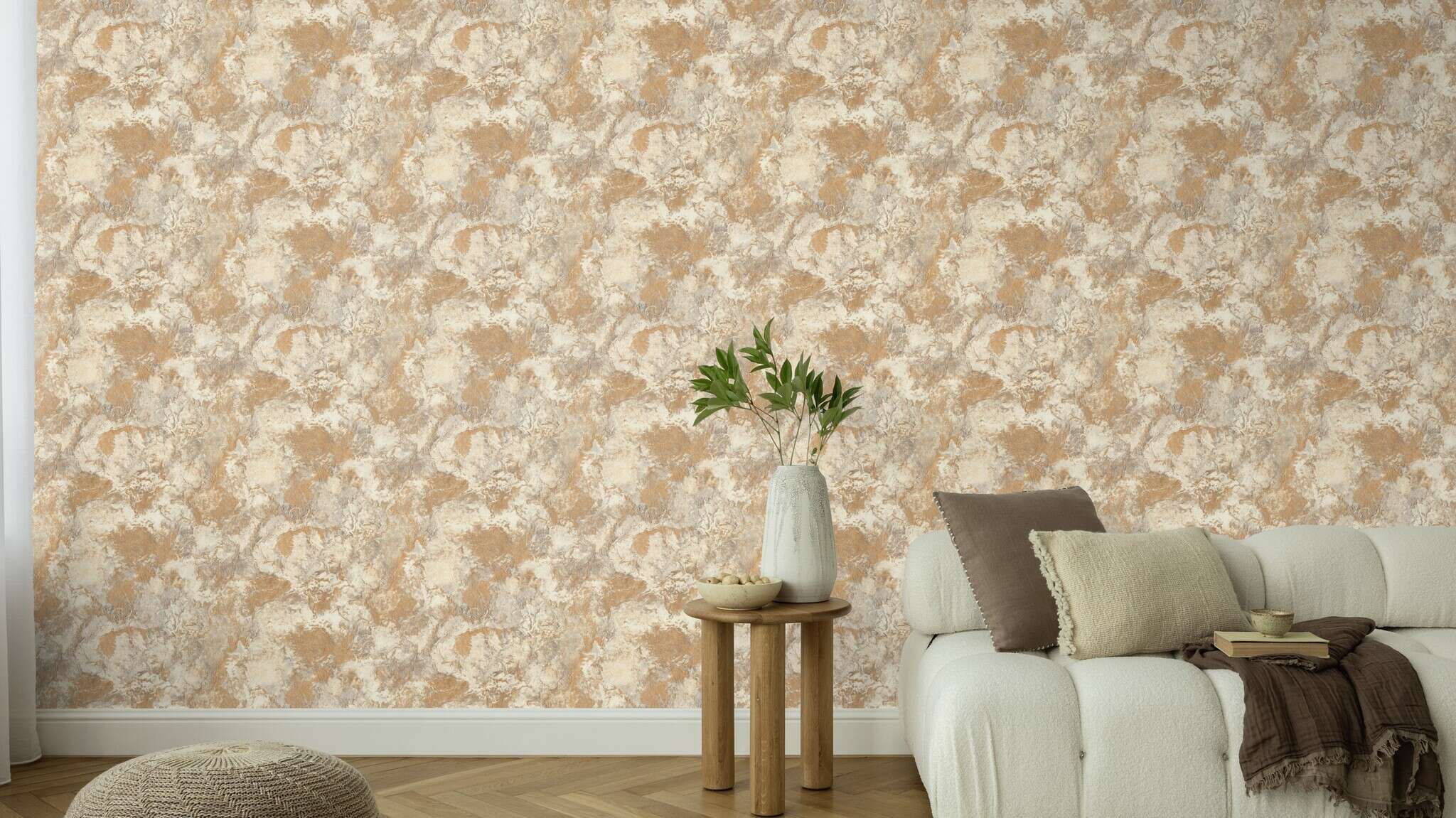 10-497236 Raumsituationen 3 Echo non-woven wallpaper in cream - Factory VI 497236