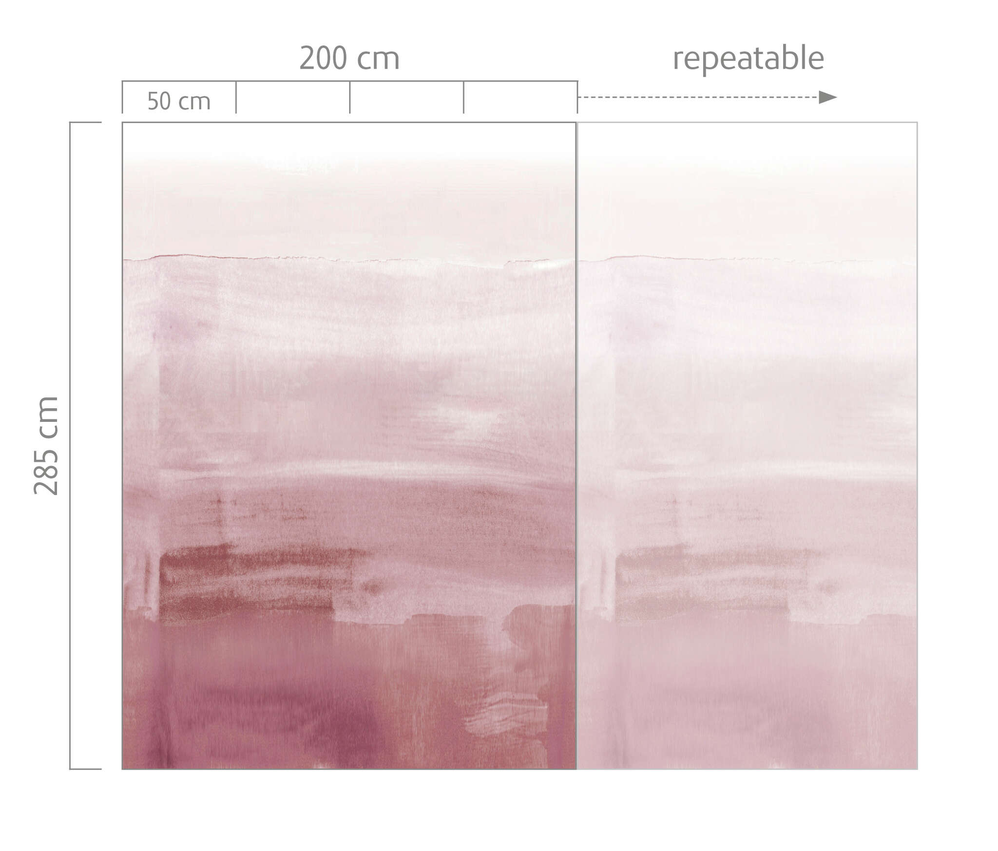 10-300168 Bildauschnitt 1 Papier peint panoramique Layered in Rose | Roomblush - RB253
