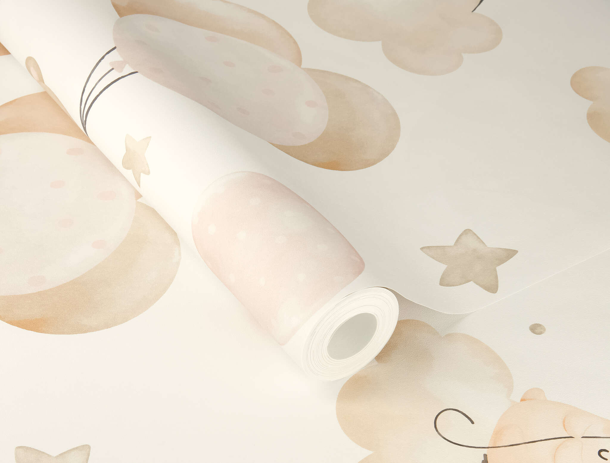 10-302110 Detailaufnahmen 1 Non-woven wallpaper in pink Kids World II 302110