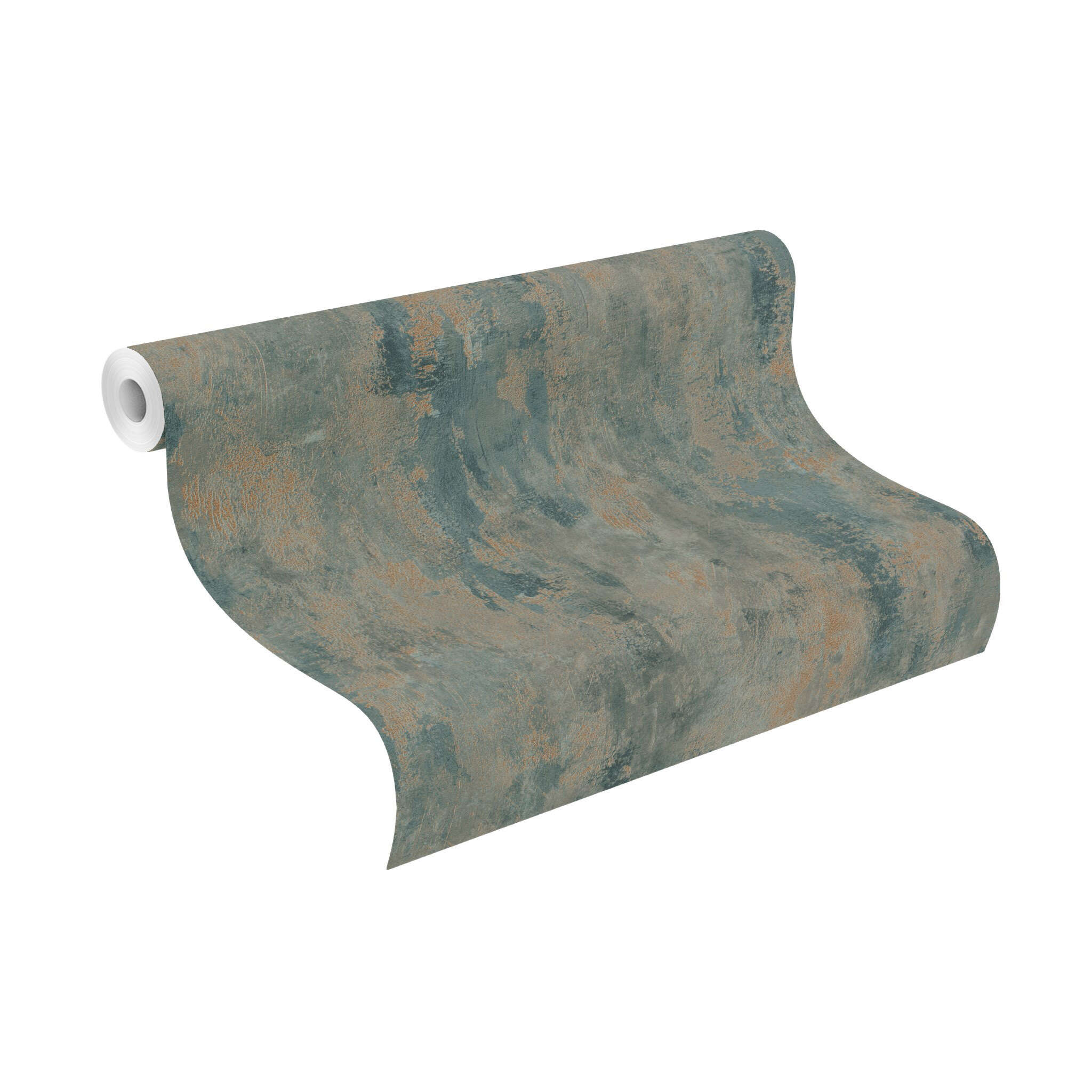 10-418255 Rolle abgerollt 1 Putzoptik Vliestapete in Blau #followusaround 418255