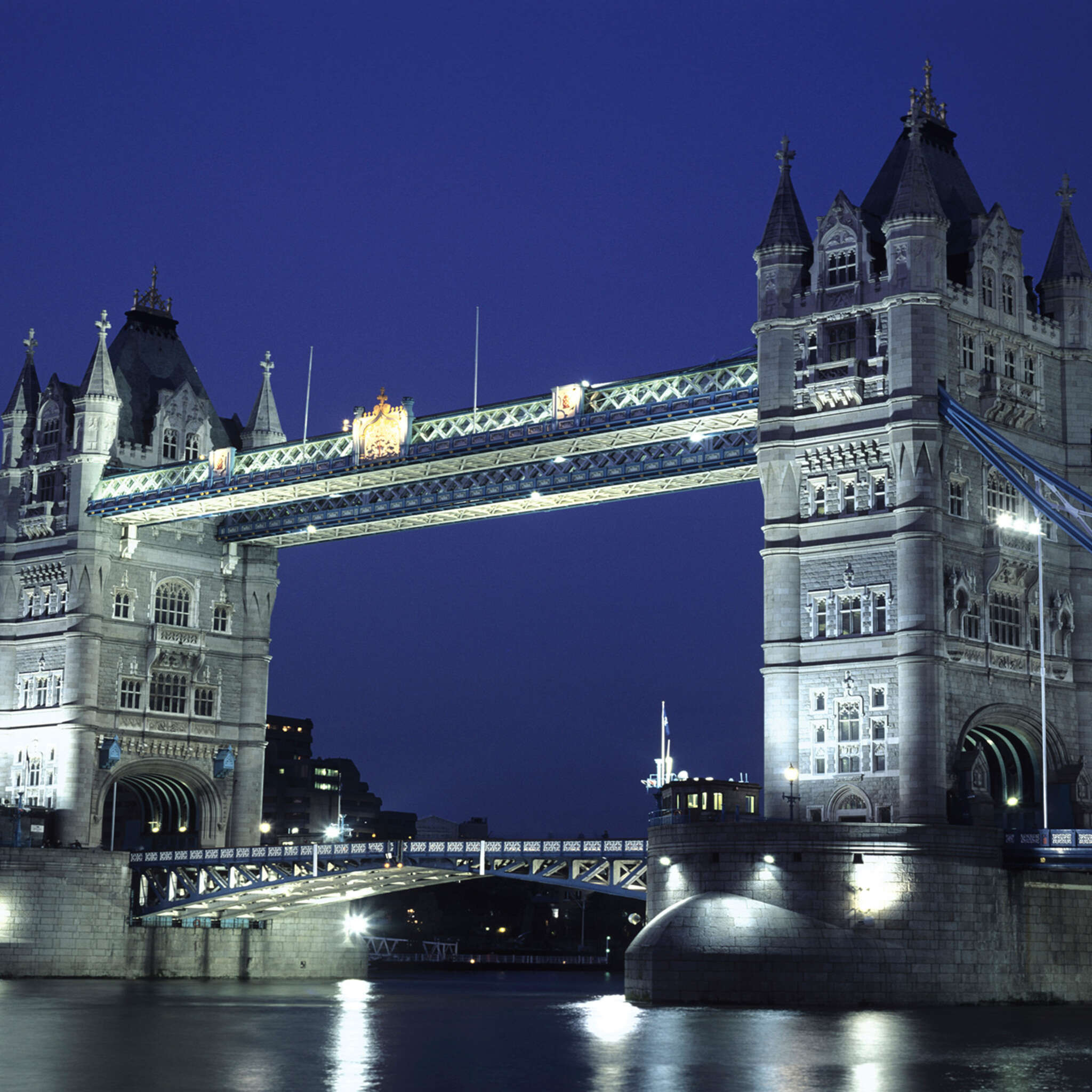 Tower bridge wall mural in blue 849103