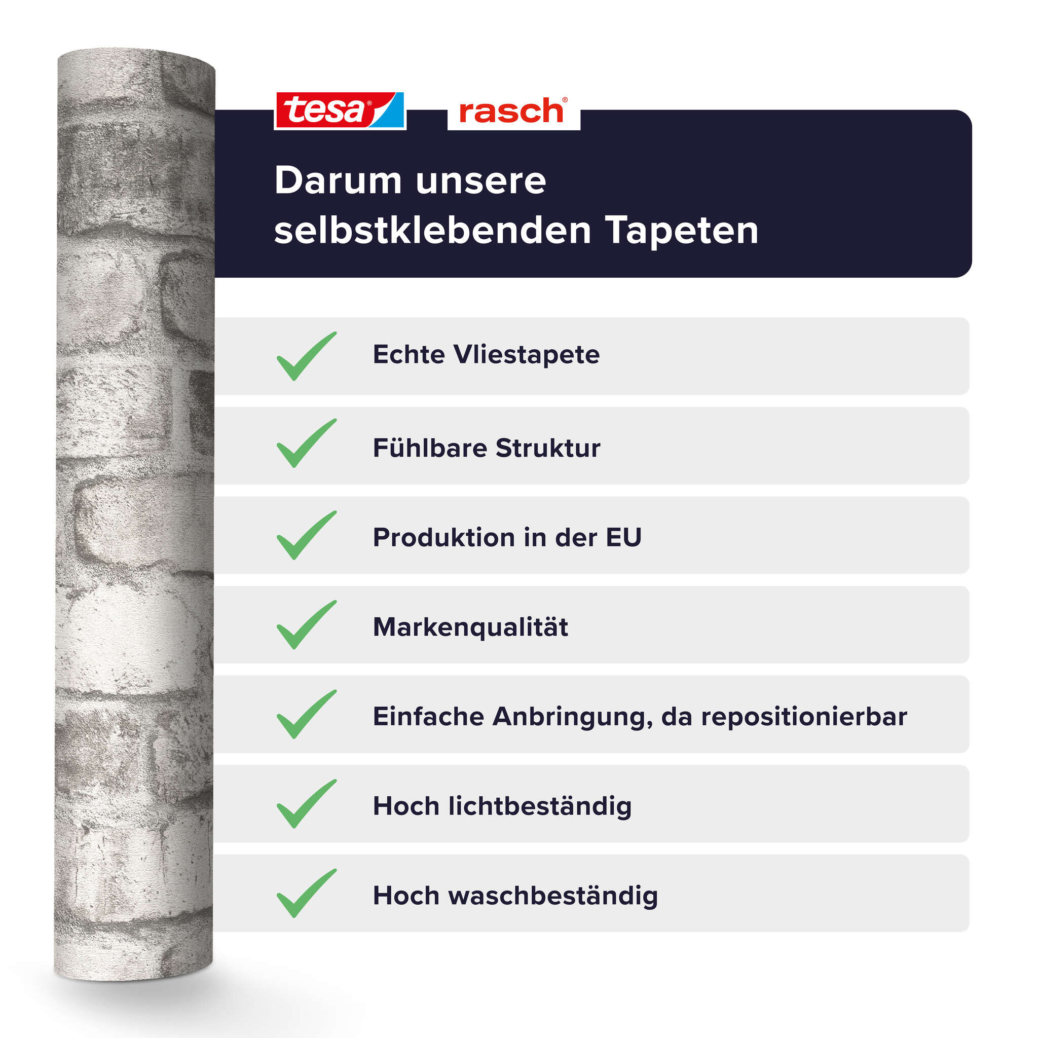 10-371932 Detailaufnahmen 4 Selbstklebende Tapete Clayton 371932 - Rustikale Steinoptik in Grau
