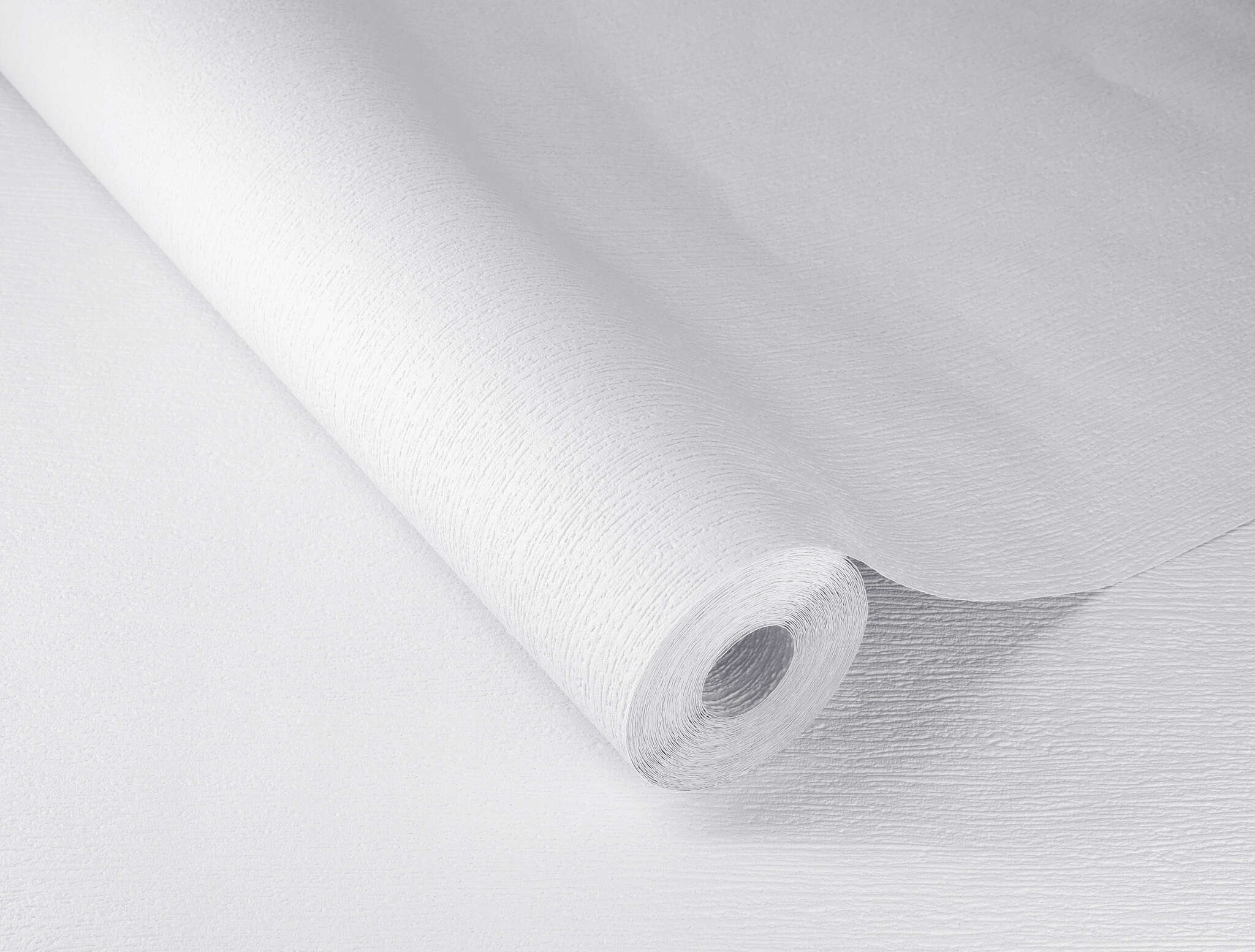10-201819 Detailaufnahmen 1 Detailed image of Plain wallpaper with a fine vertical embossing in a neutral light grey