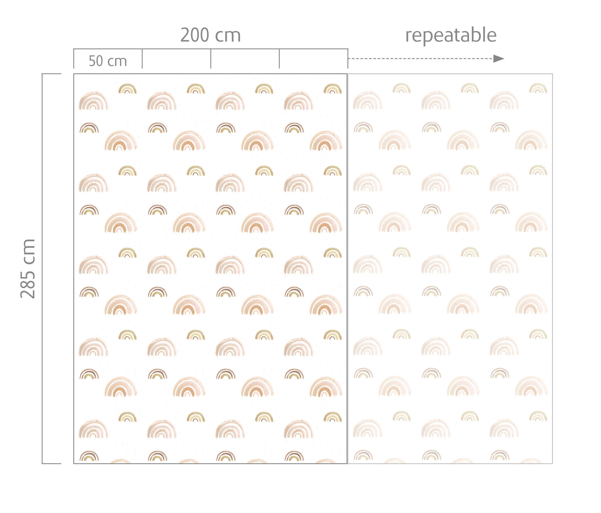 10-300106 Bildauschnitt 1 Wall mural Rainbow in Brown | Roomblush - RB234
