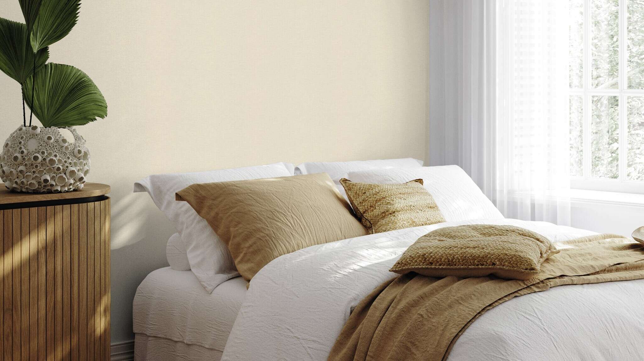 10-709674 Raumsituationen 2 Non-woven wallpaper in beige-light cream Farmhouse 709674