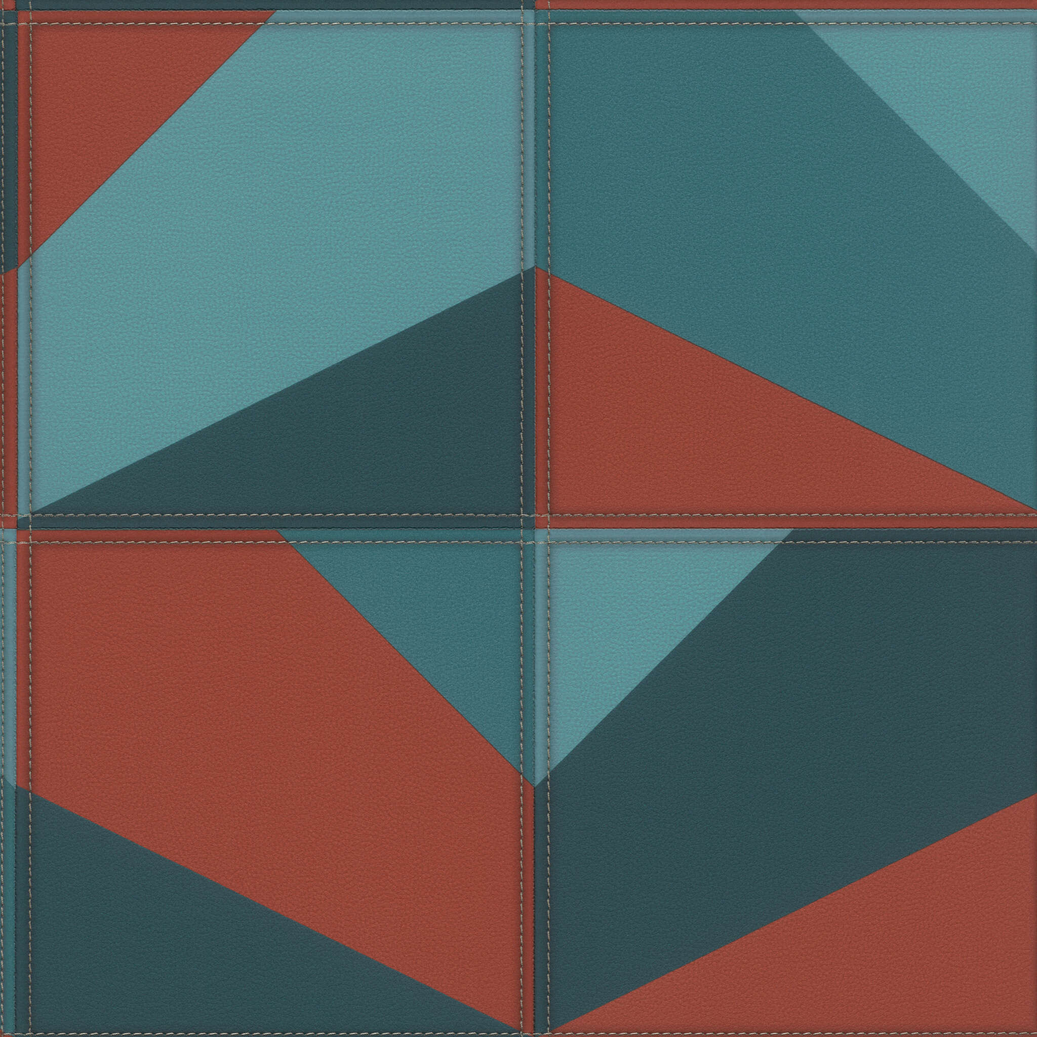 10-419269 Artikelscan 1 Leather-look non-woven wallpaper in blue-dark petrol Selection 419269