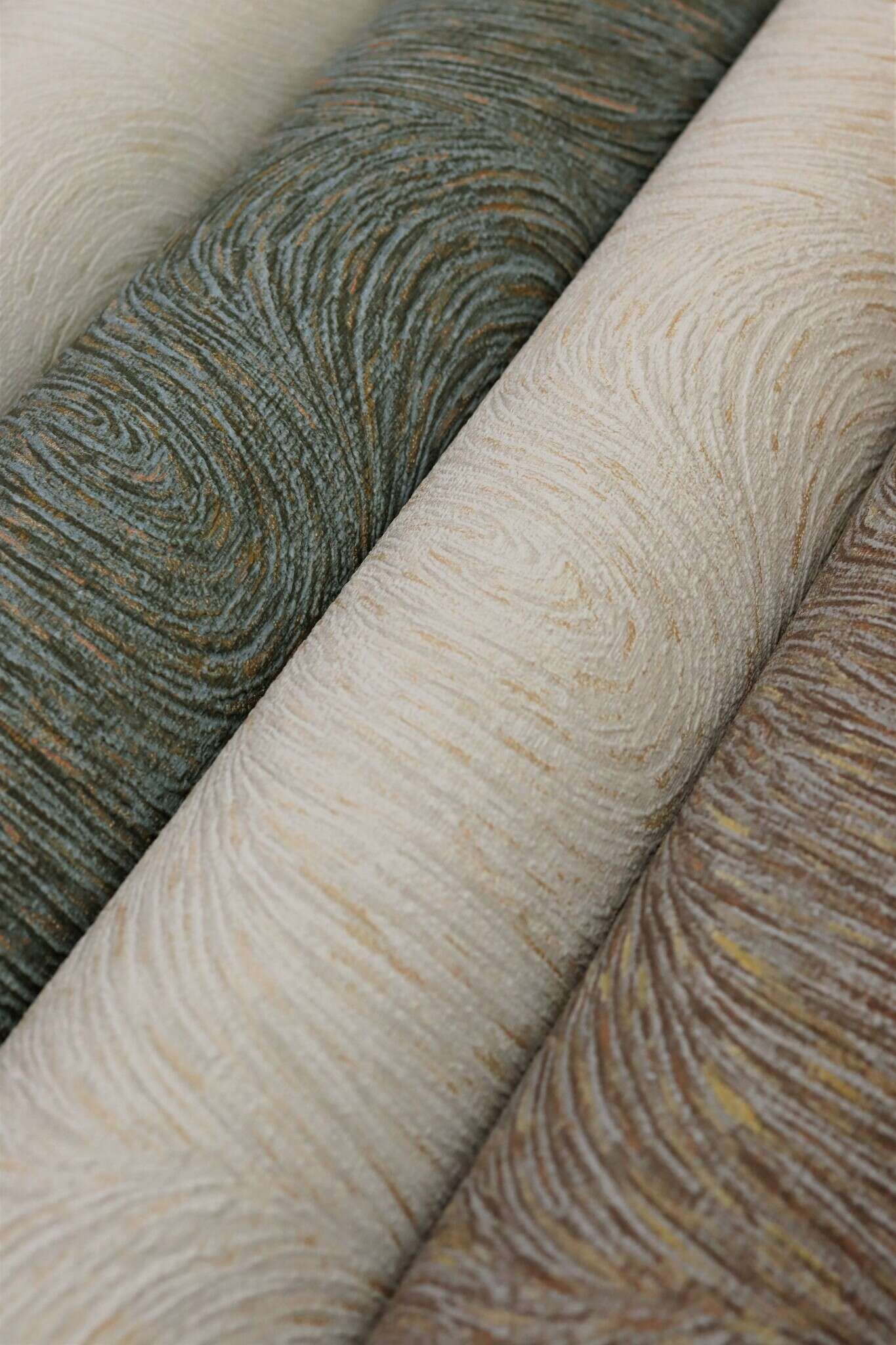 10-970111 Detailaufnahmen 7 Vague papier peint intissé bleu-bleu-gris Selection double largeur 970111
