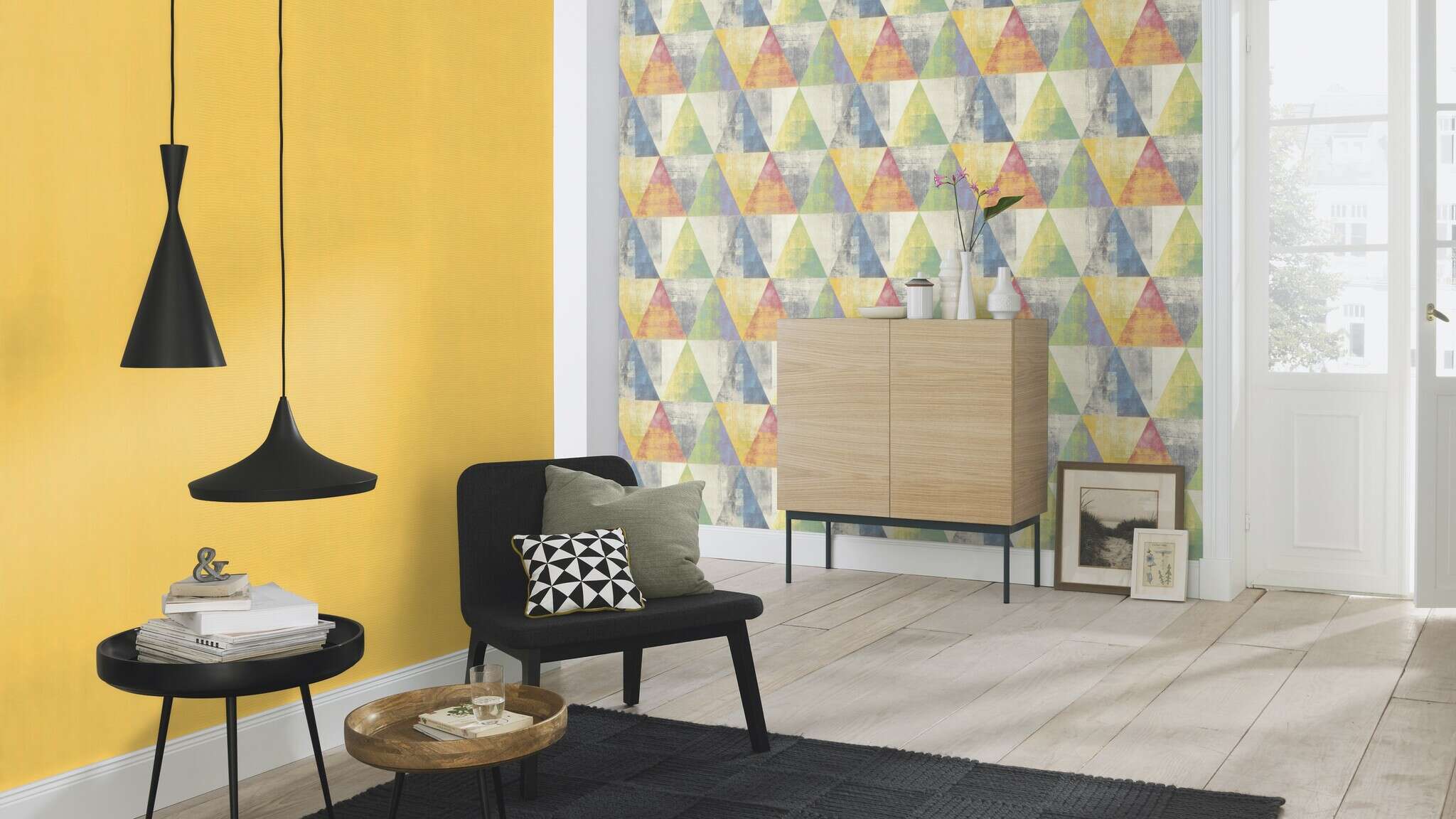 10-410914 Raumsituationen 4 Non-woven wallpaper in green Selection 410914