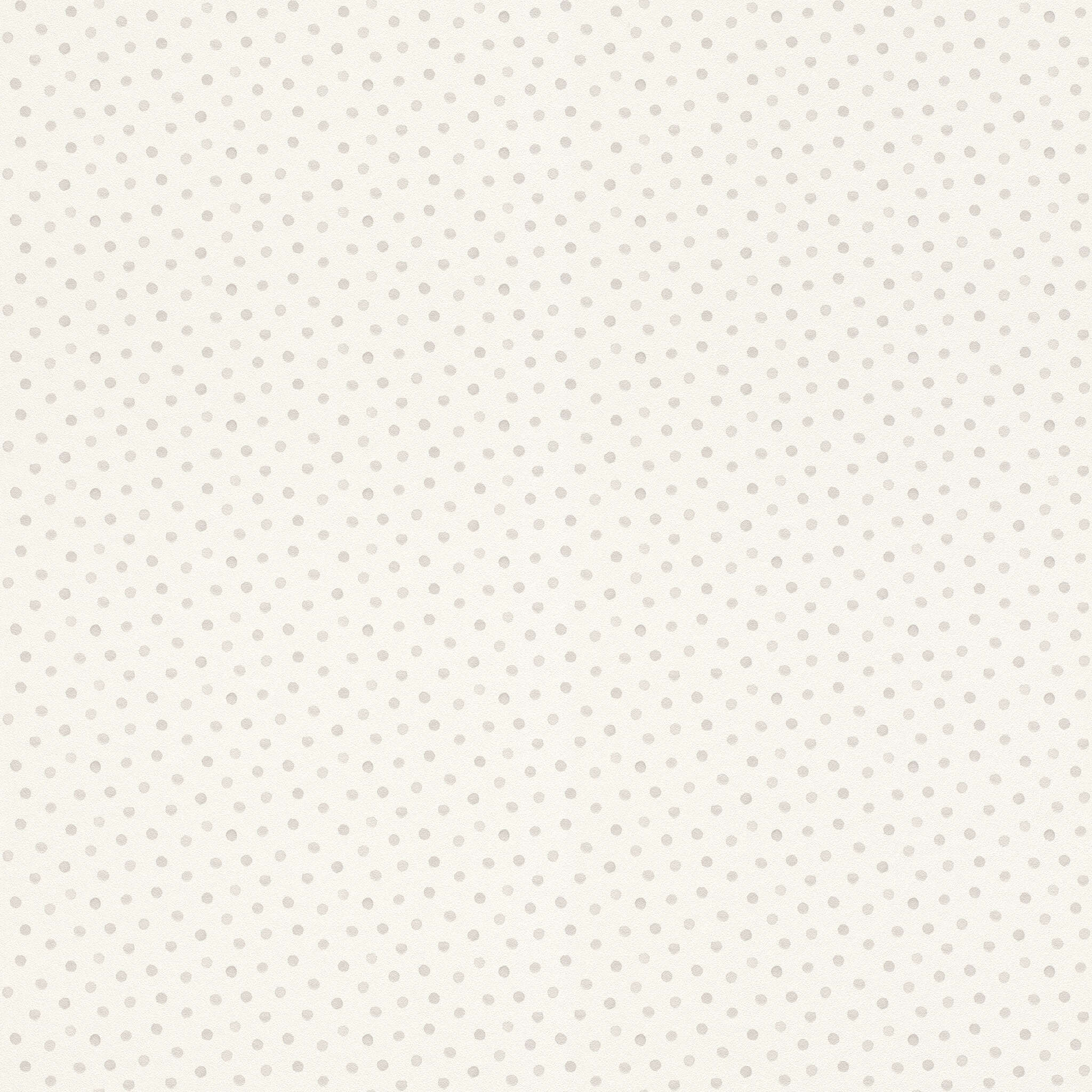 10-253030 Artikelscan 1 Papier peint à pois discrets avec un motif régulier de petits pois gris sur fond clair
