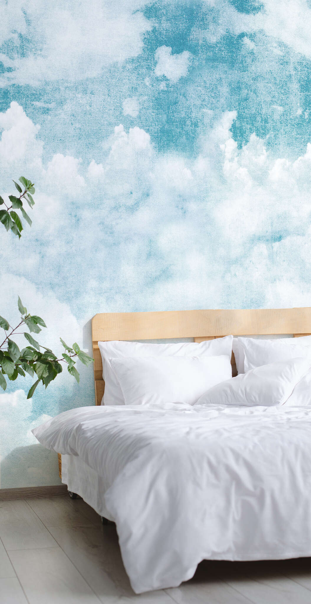 10-300349 Raumsituationen 1 Wall mural Cotton Cloud in Blue | Roomblush - RB468