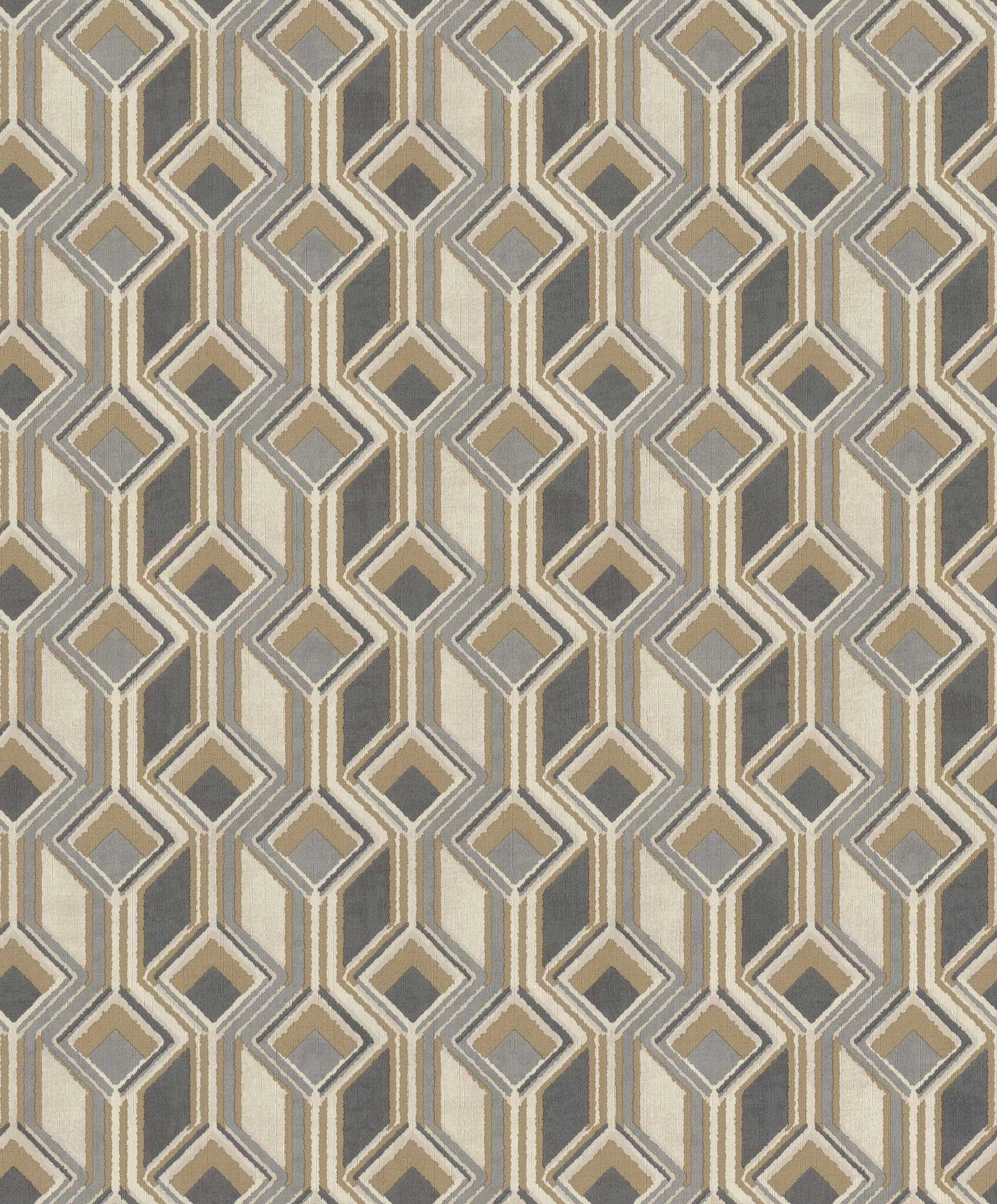 10-746532 Artikelscan 1 Grafische Tapete mit Quadraten, Rauten und Linien im Ethno Design