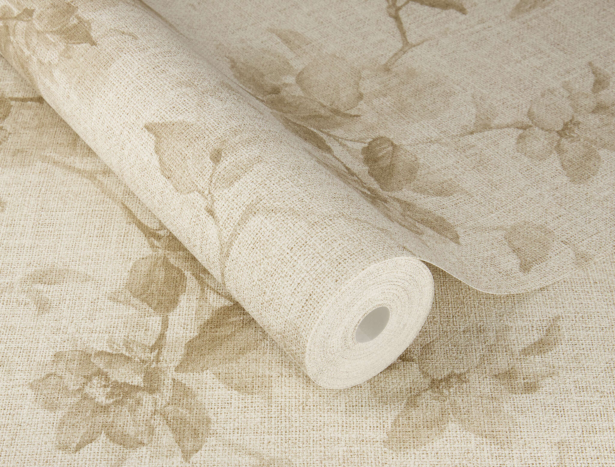 10-612929 Detailaufnahmen 1 Vliestapete florale Ornamente in Beige - Atelier Tissé Harper 612929