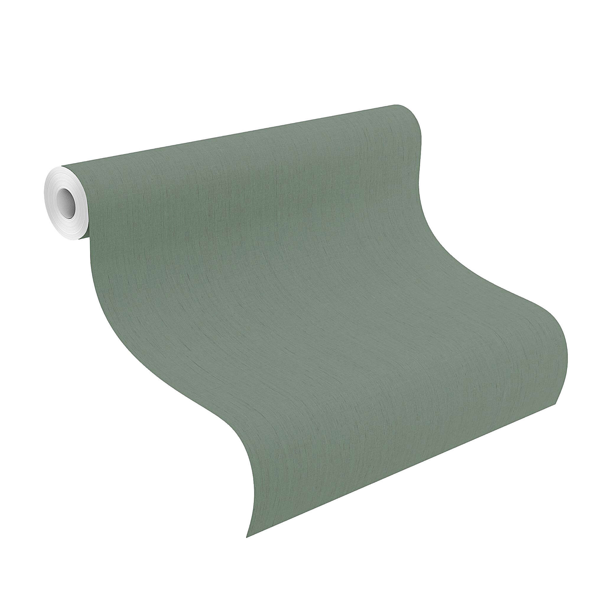 10-746143 Rolle abgerollt 1 Unrolled wallpaper roll with Single-colour wallpaper with a textile texture