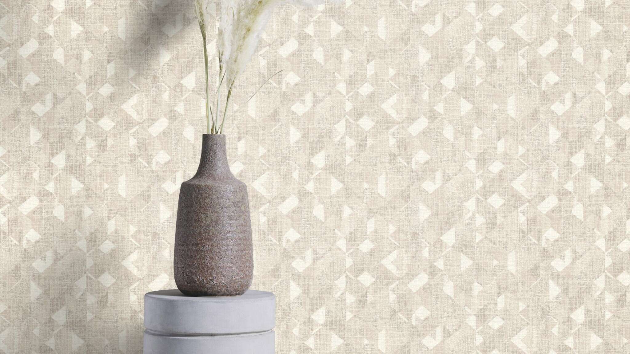 10-654226 Raumsituationen 2 Graphic non-woven wallpaper in beige-greige Welcome Home 654226