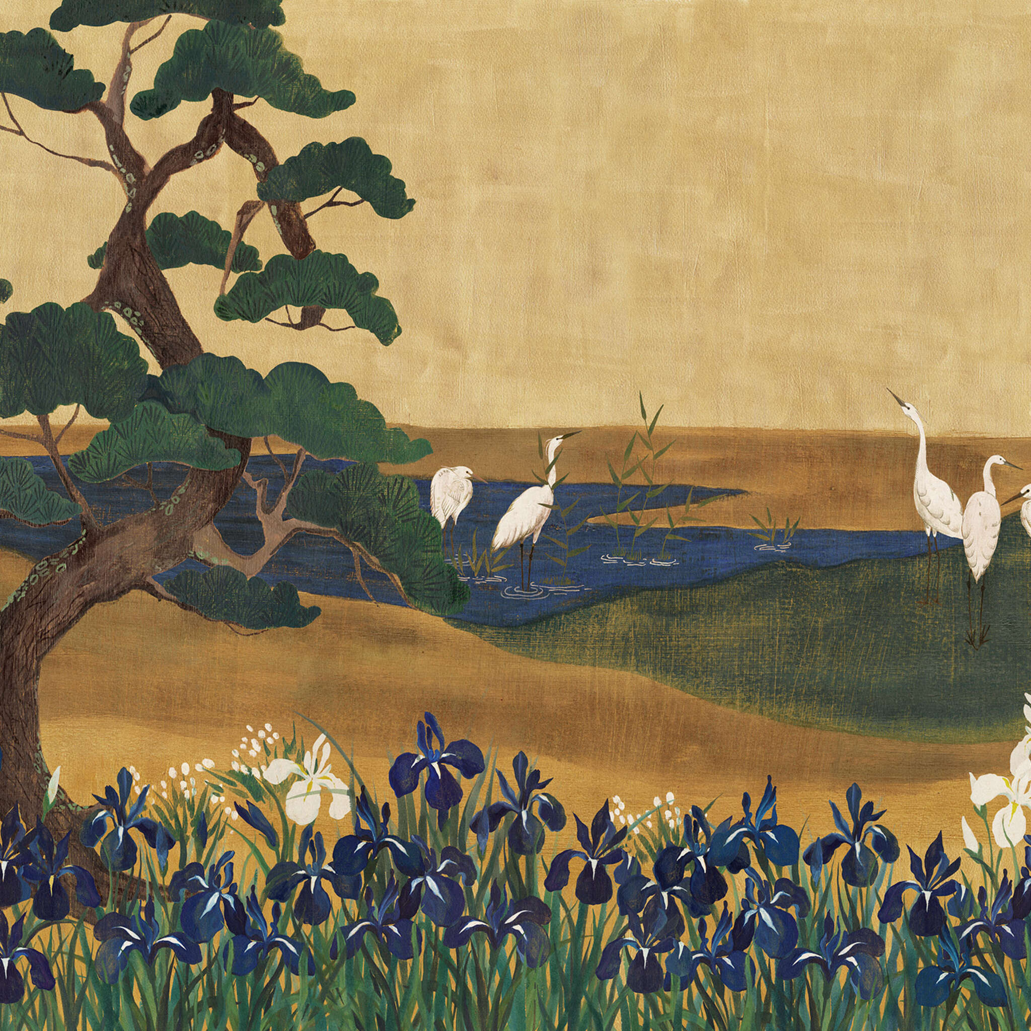 Fototapete mit Landschaft Golden Harmony Noble Zen 368017