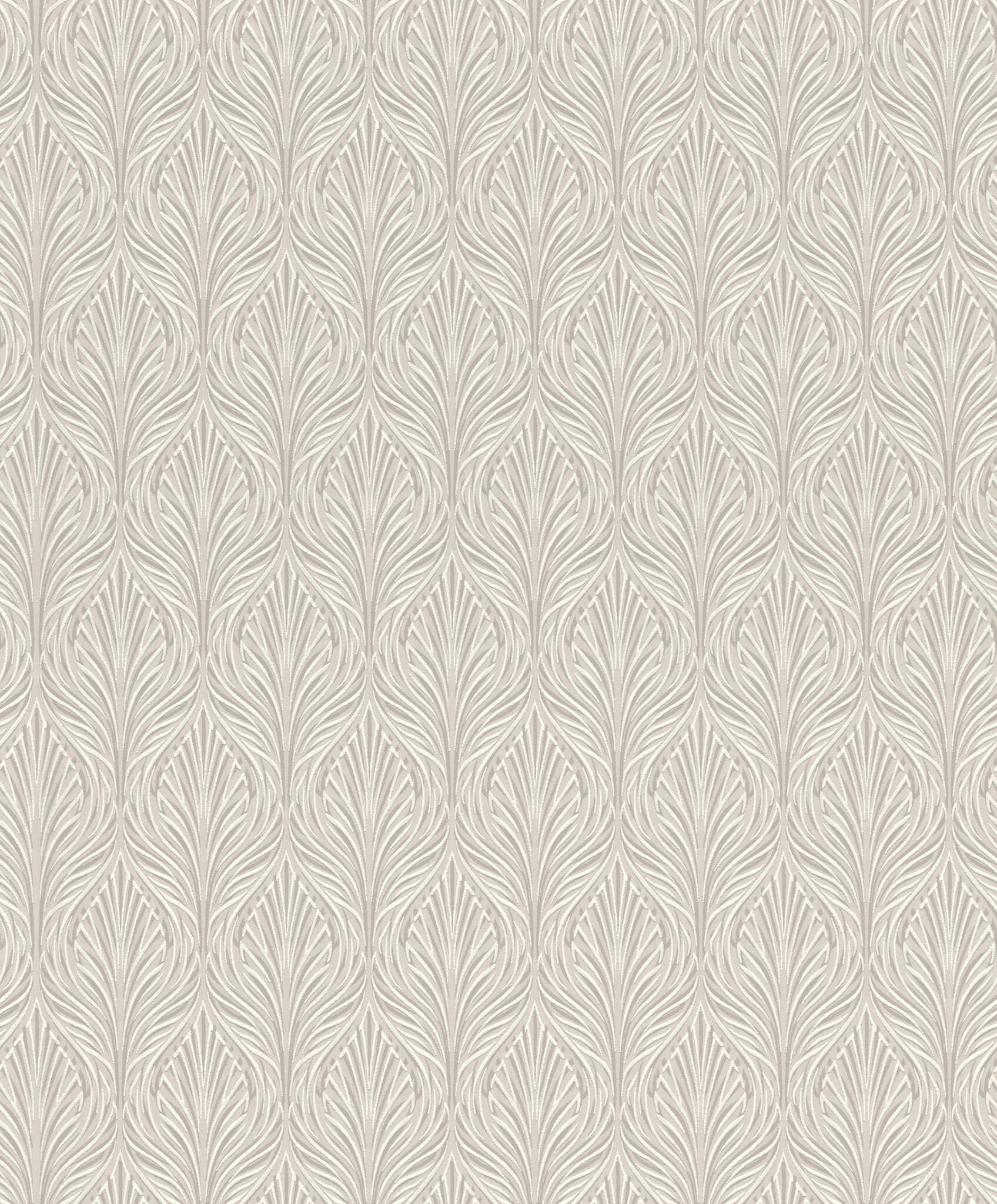 10-810226 Artikelscan 1 Wallpaper with stylised peacock feathers and floral shapes