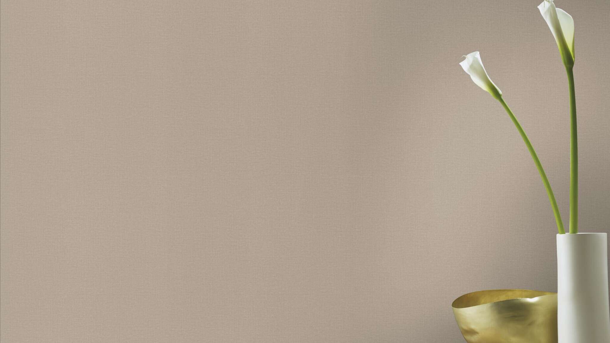 10-555868 Raumsituationen 1 Raum mit einfarbige Tapete mit Leinenstruktur