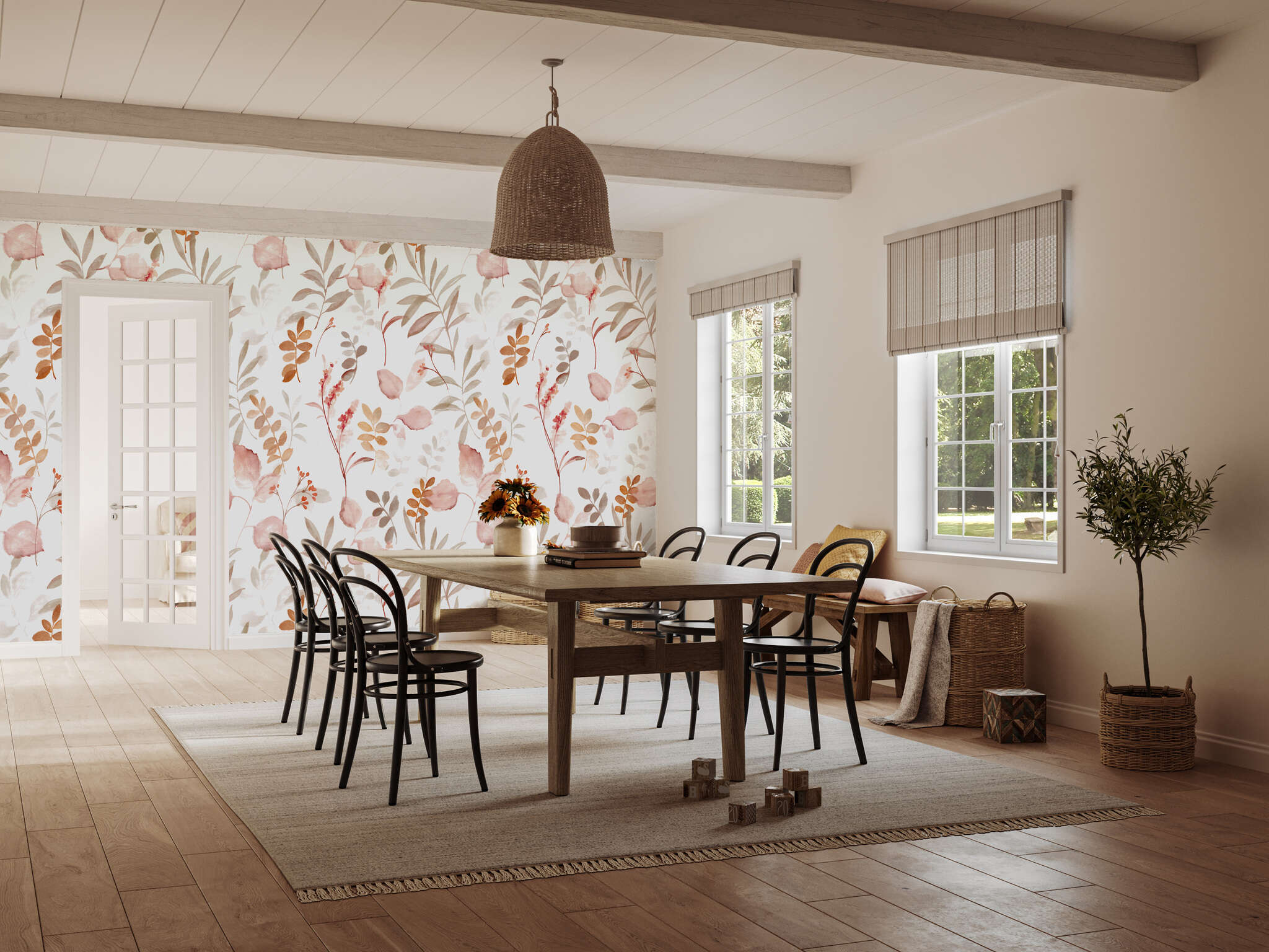 10-300359 Raumsituationen 2 Wall mural Branches in Orange | Roomblush - RB472
