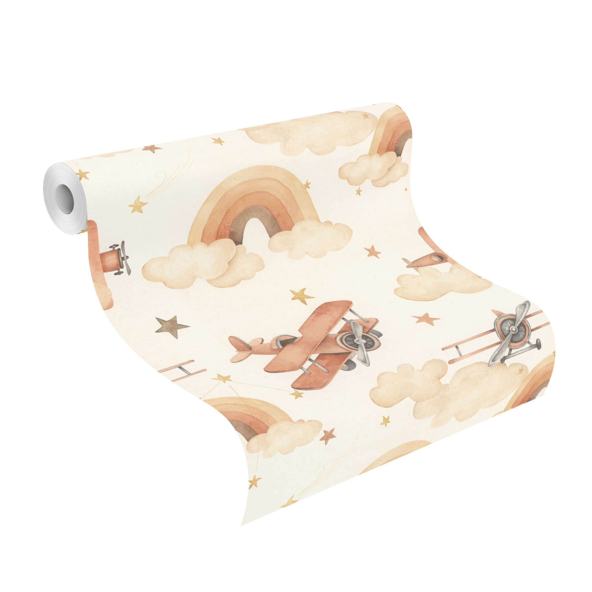 10-301557 Rolle abgerollt 1 Vliestapete in Beige Kids World II 301557