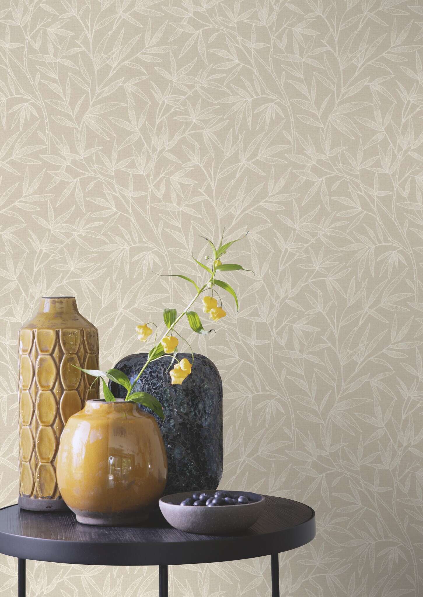 10-983173 Raumsituationen 3 Non-woven wallpaper in beige-petrol Novella XL 983173