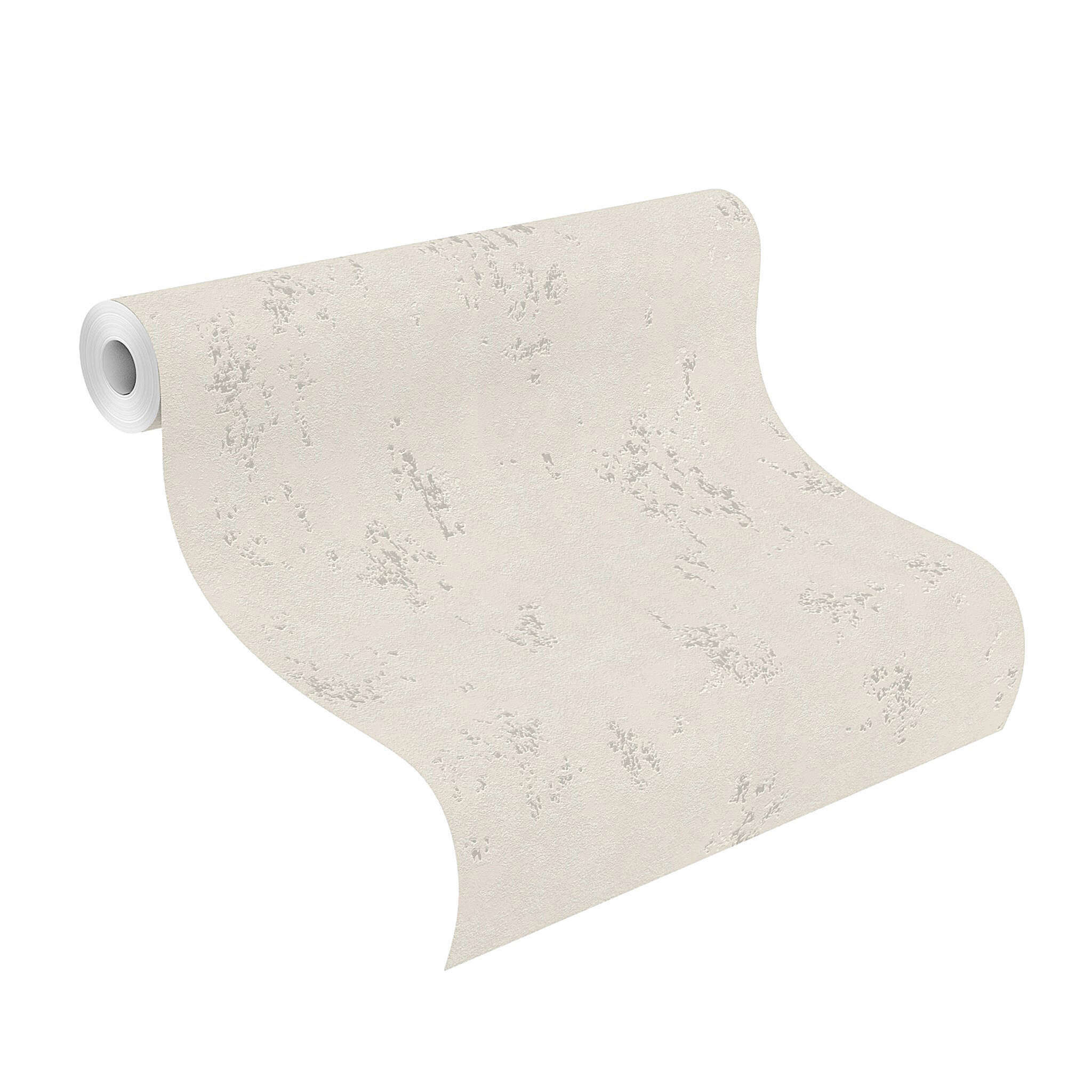 10-315714 Rolle abgerollt 1 Rollenabbildung mit Vliestapete mit dezentem Struktur-Effekt in Beige – harmonisch und zeitlos.