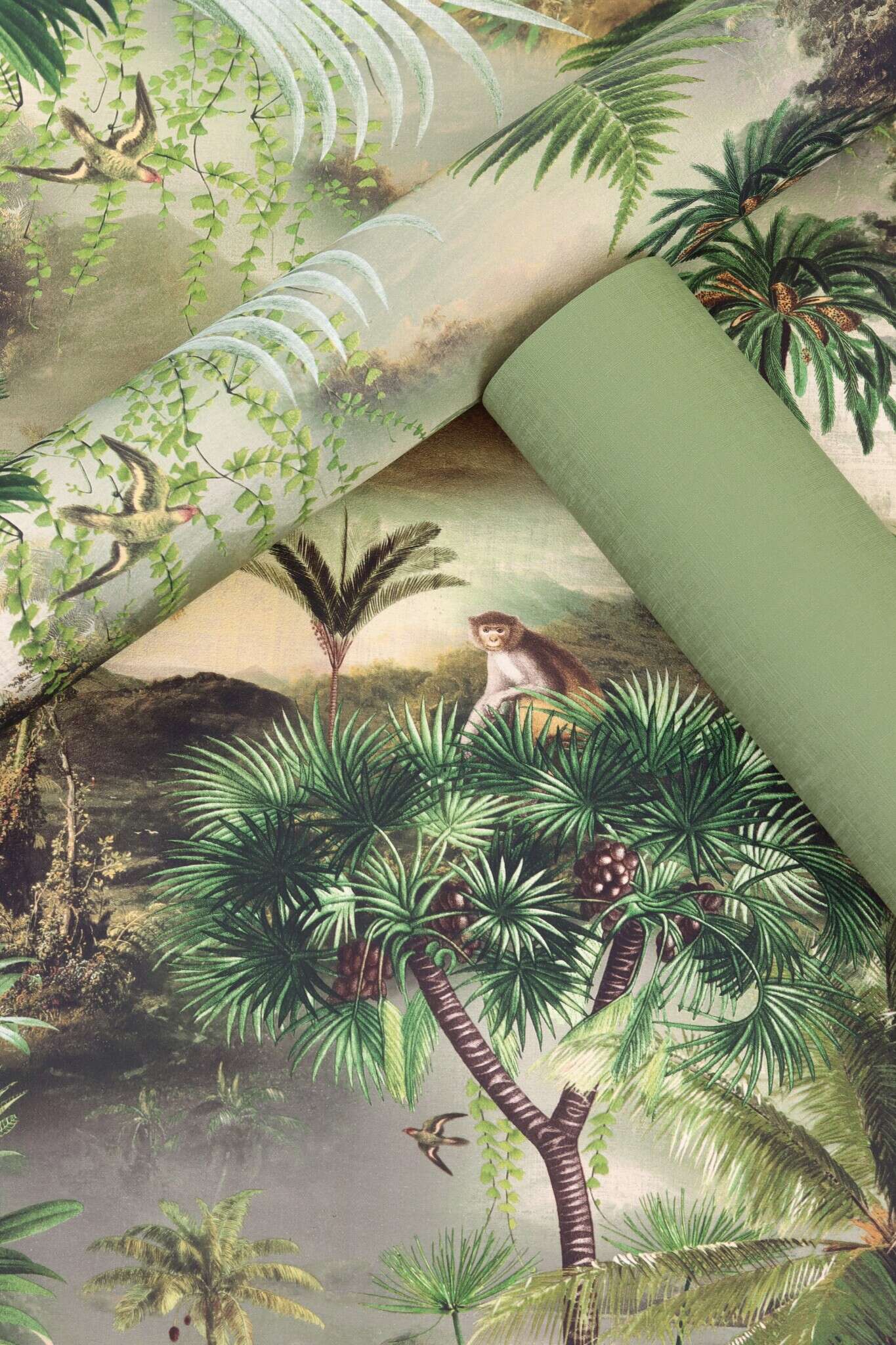 10-692600 Detailaufnahmen 7 Non-woven wallpaper jungle in green 692600
