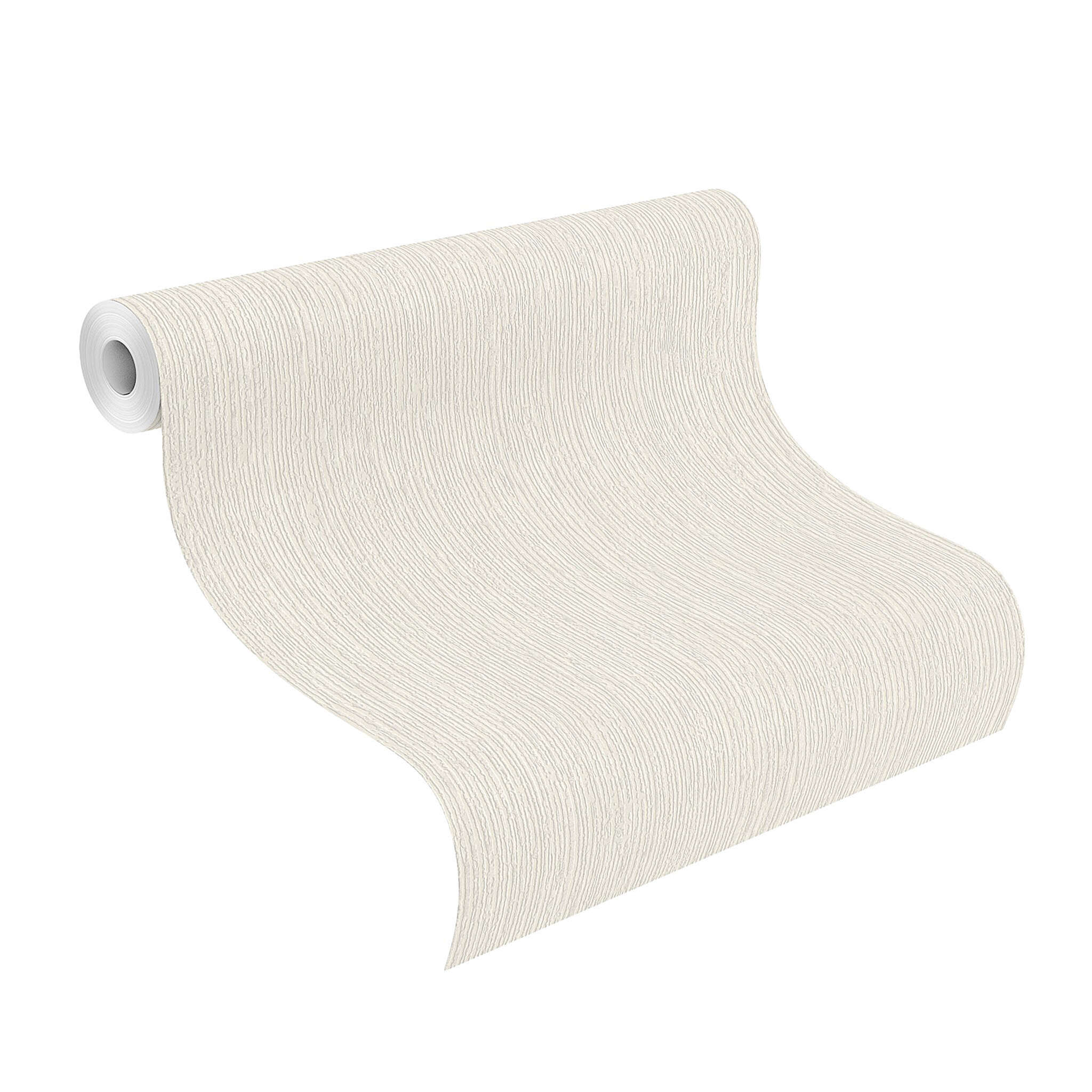10-653045 Rolle abgerollt 1 Papier peint intissé uni blanc-crème Welcome Home 653045