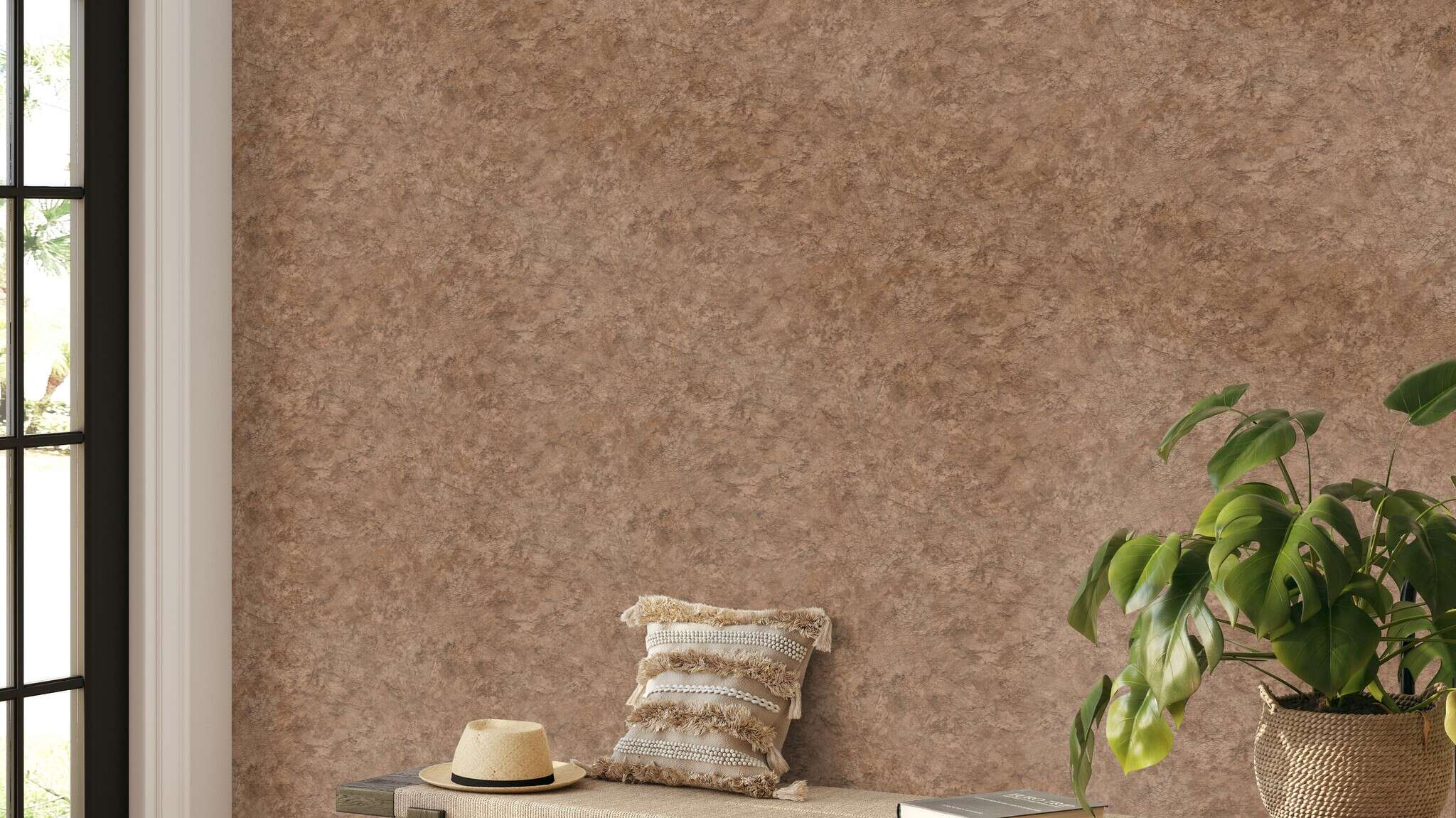 10-497540 Raumsituationen 1 Terra non-woven wallpaper in brown - Factory VI 497540