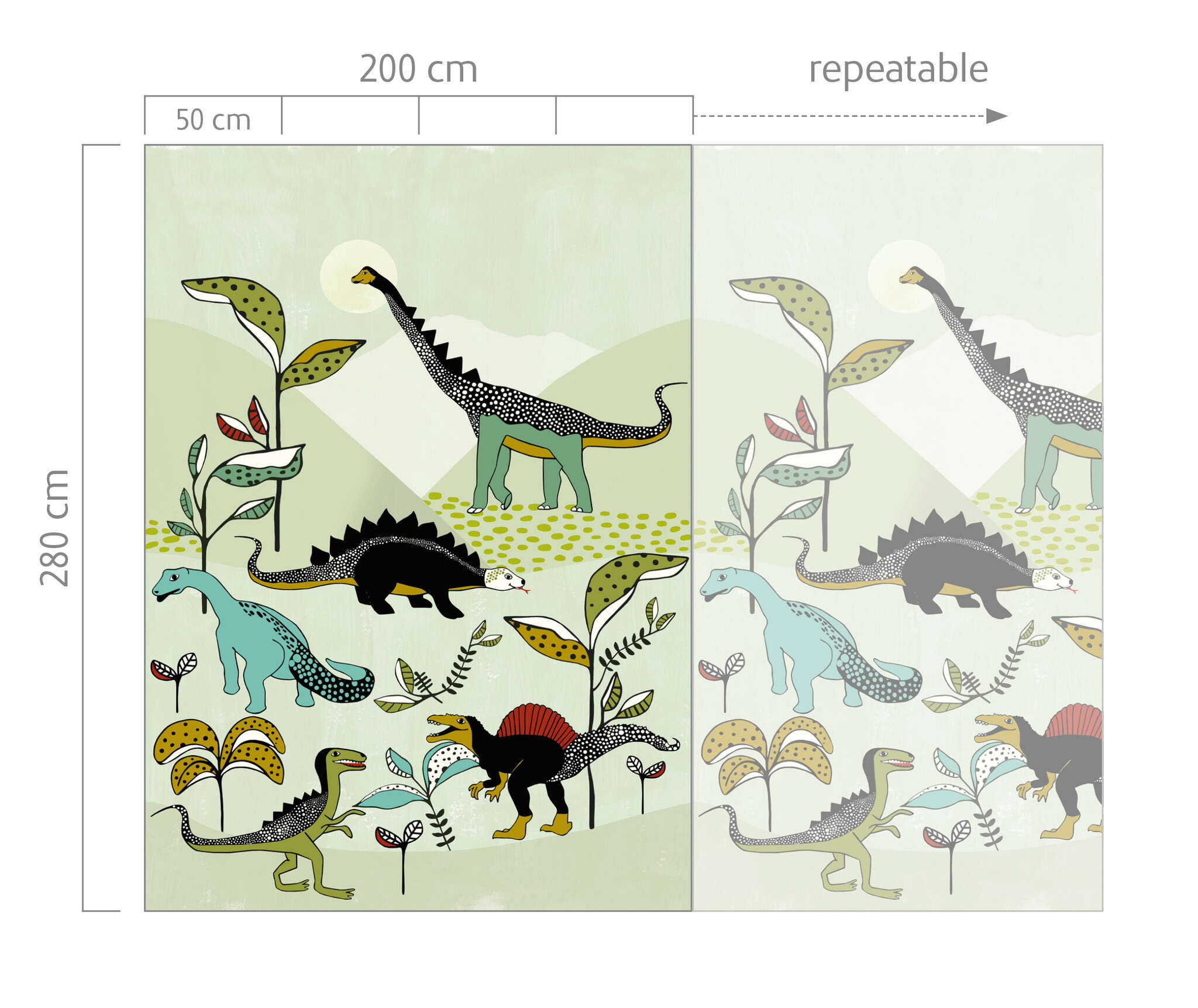10-557695 Bildauschnitt 1 Onszelf Stories Dinosaur wall mural 557695