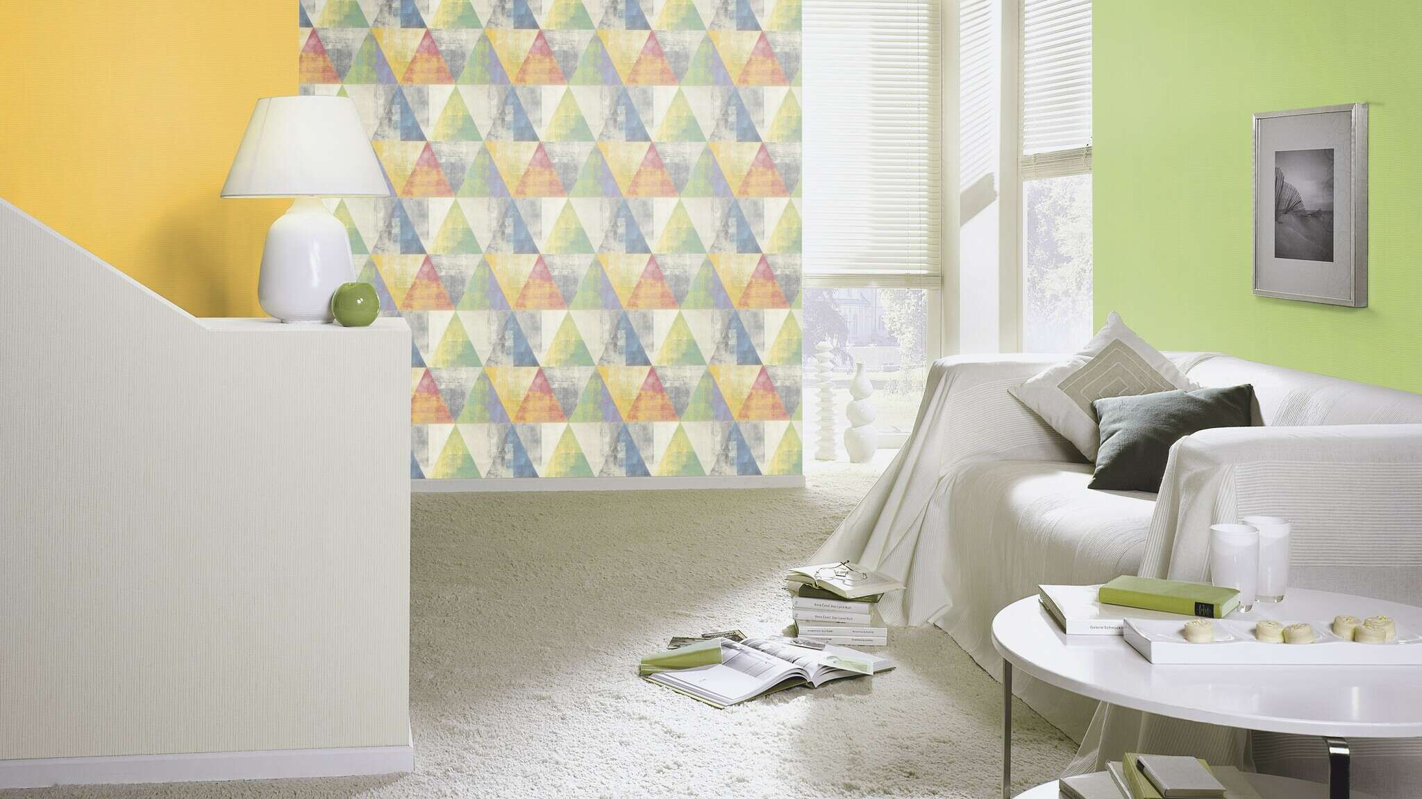 10-410914 Raumsituationen 6 Non-woven wallpaper in green Selection 410914