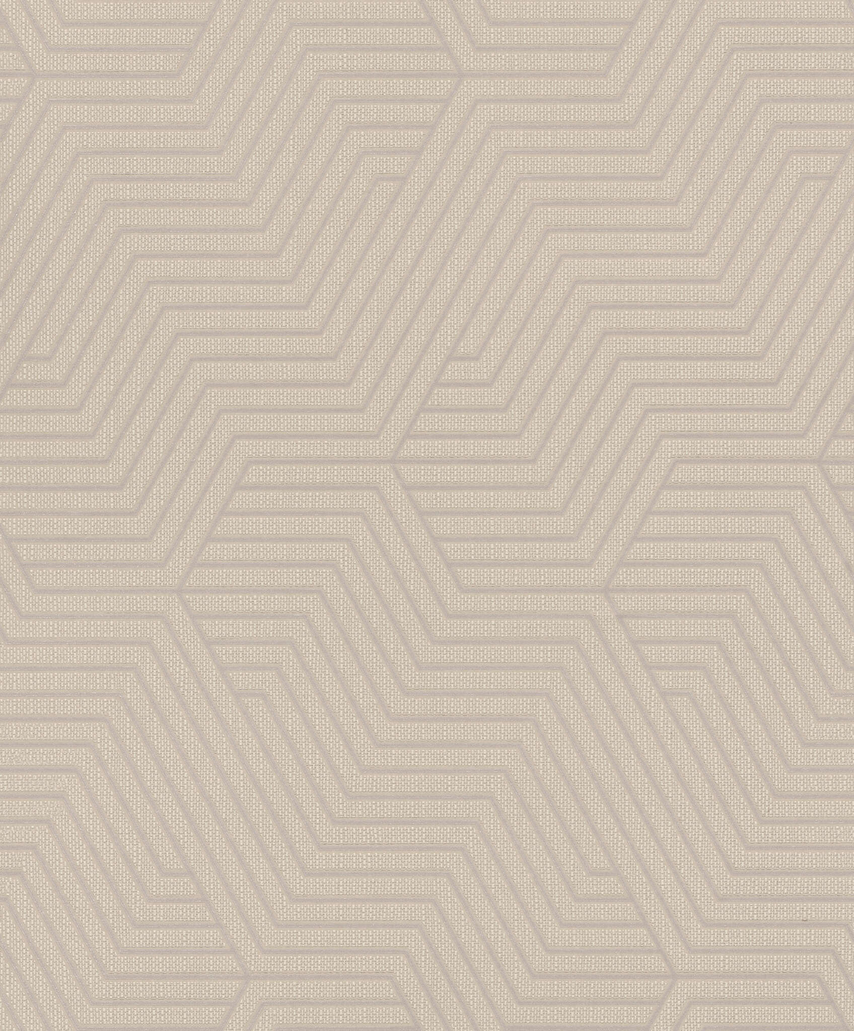 10-312522 Artikelscan 1 Papier peint intissé taupe avec un motif subtil de lignes hexagonales pour un design mural moderne