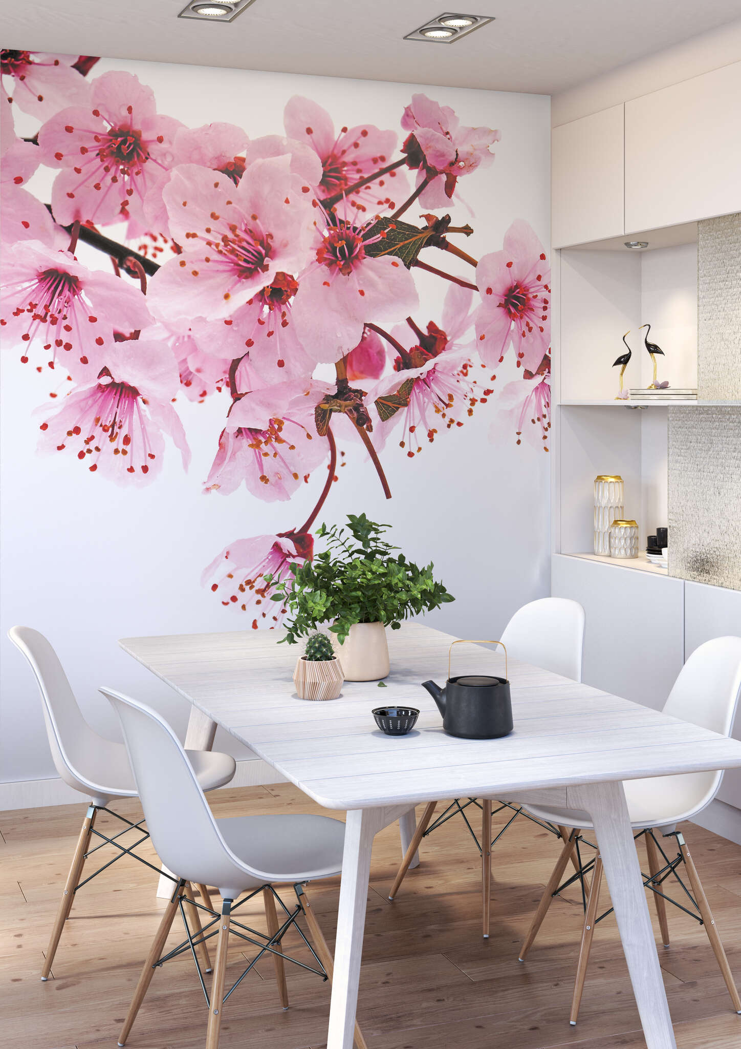 10-890600 Raumbilder 1 Cherry blossom wall mural in pink 890600