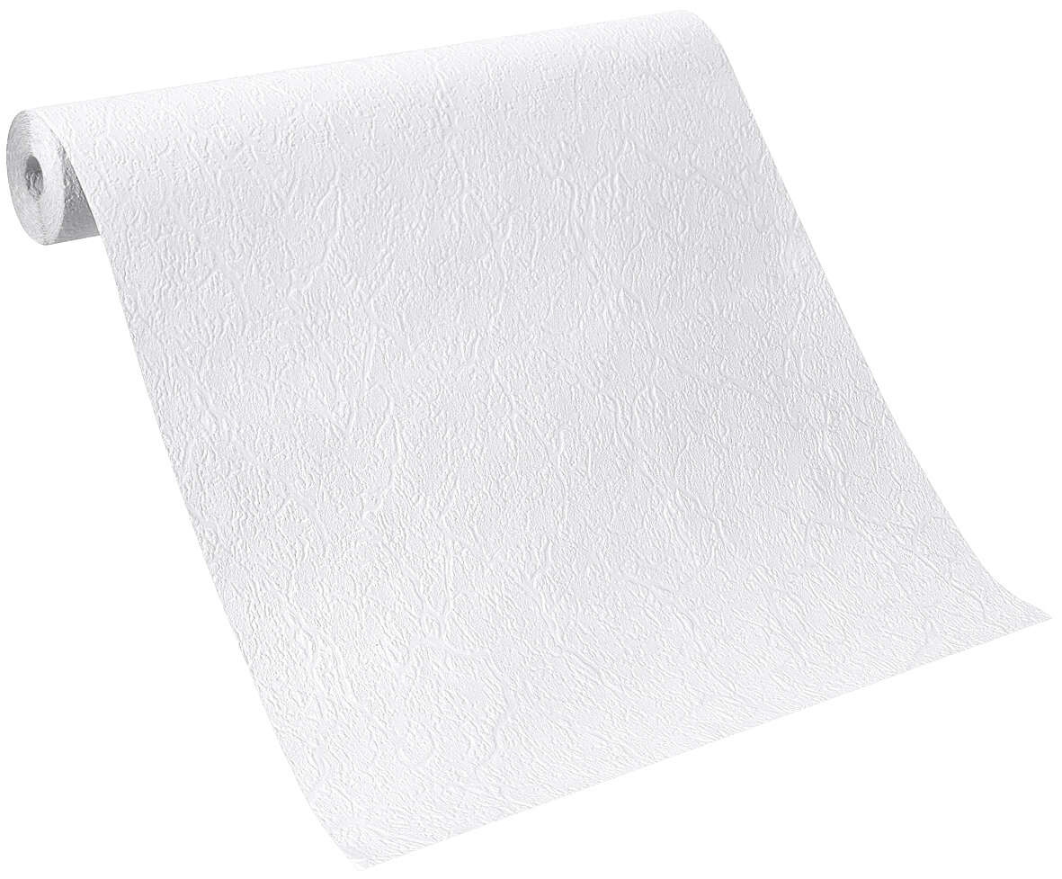 10-256406 Rolle abgerollt 1 Rouleau de déroulé avec Papier peint simple et texturé blanc pour un design mural neutre